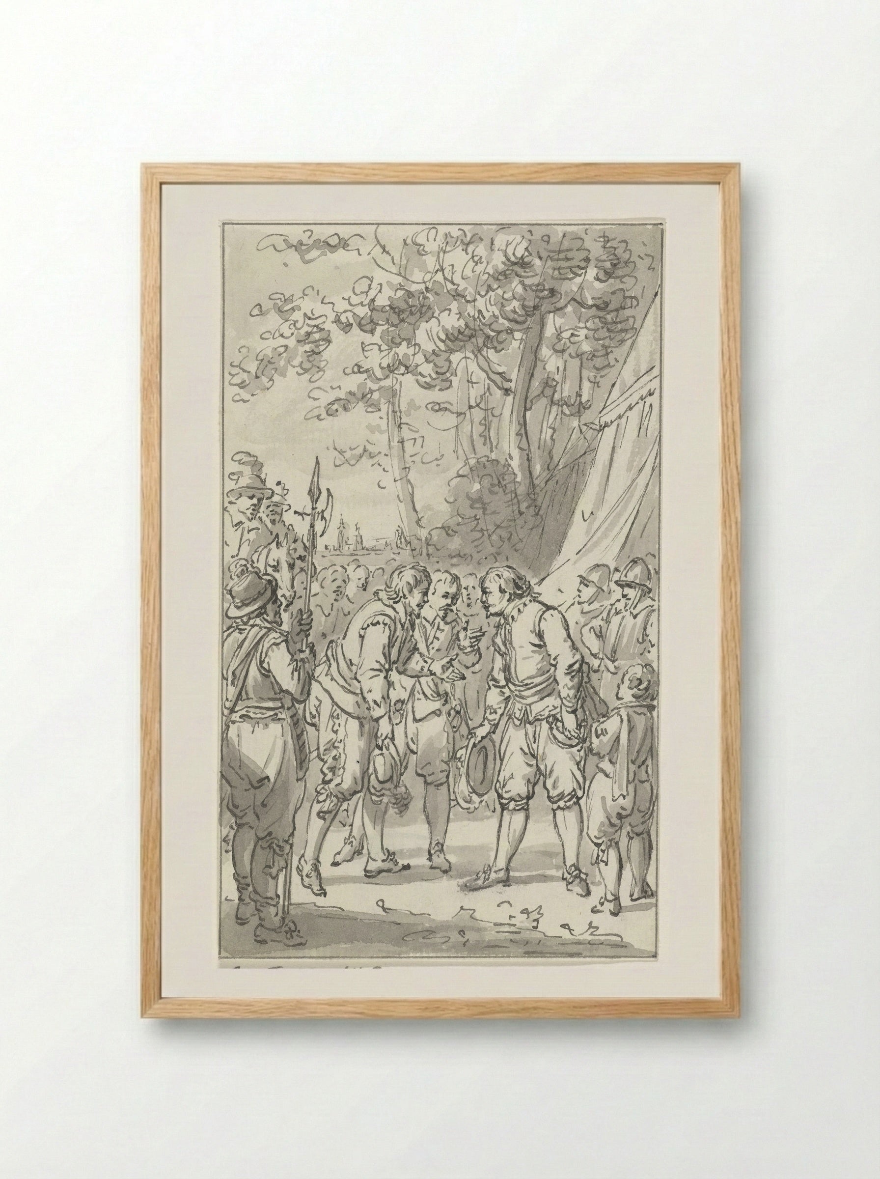 Frederik Hendrik Welcomed as Commander in the French Army, 1635 - Jacobus Buys - Framed Print Wood