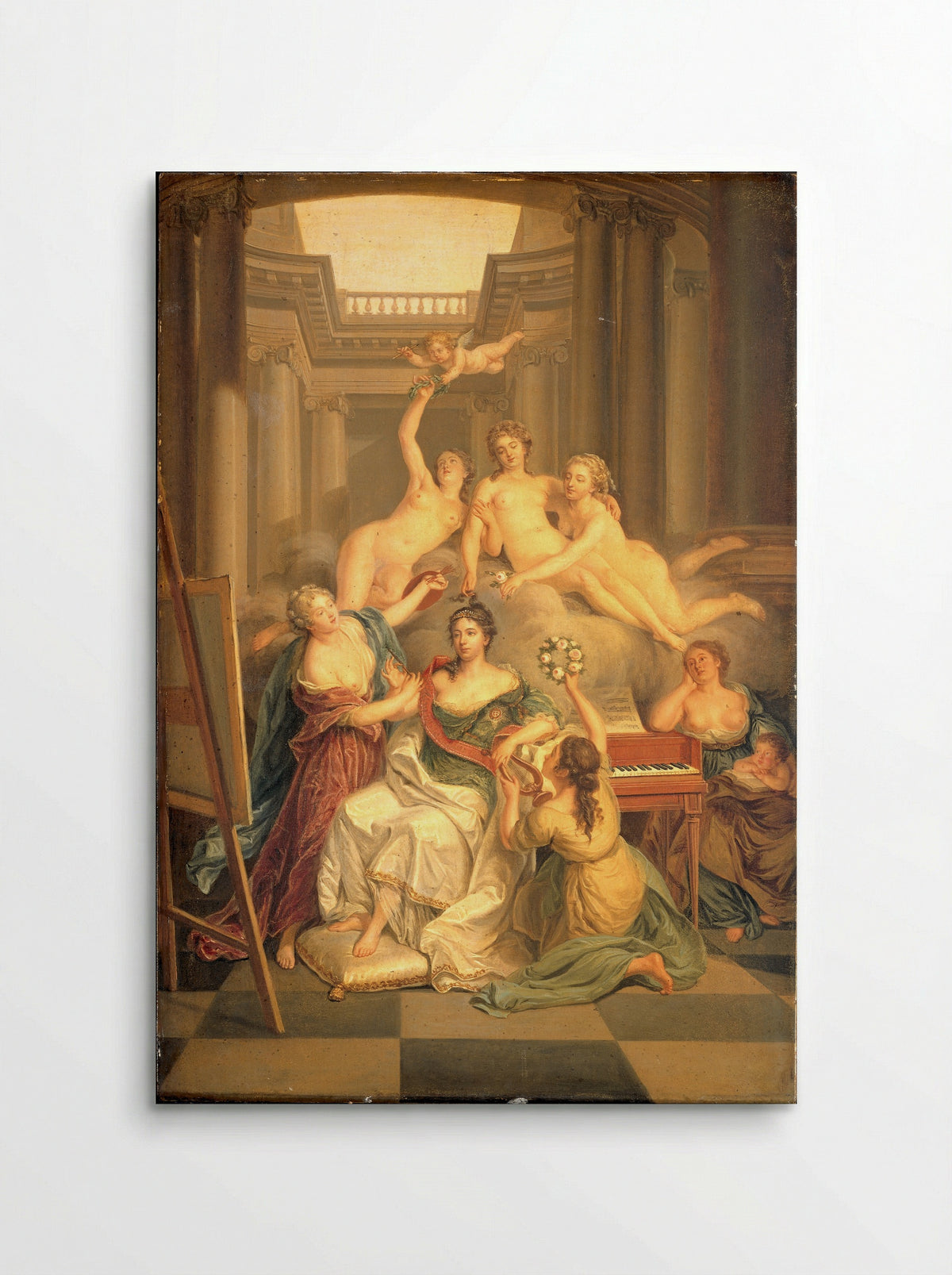 Frederika Sophia Wilhelmina van Pruisen in de tempel der kunsten - Benjamin Samuel Bolomey - Poster