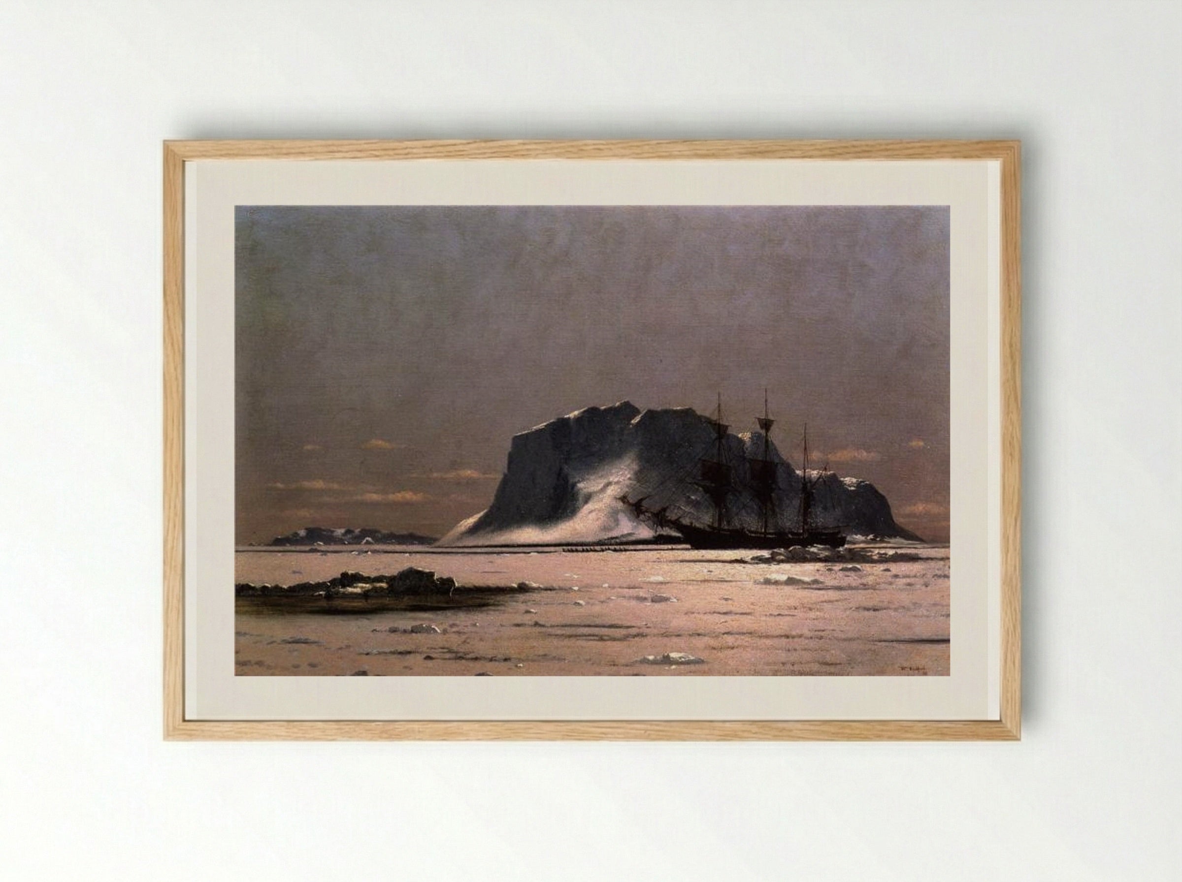 Freeing a Square Rigger - William Bradford - Framed Print Wood