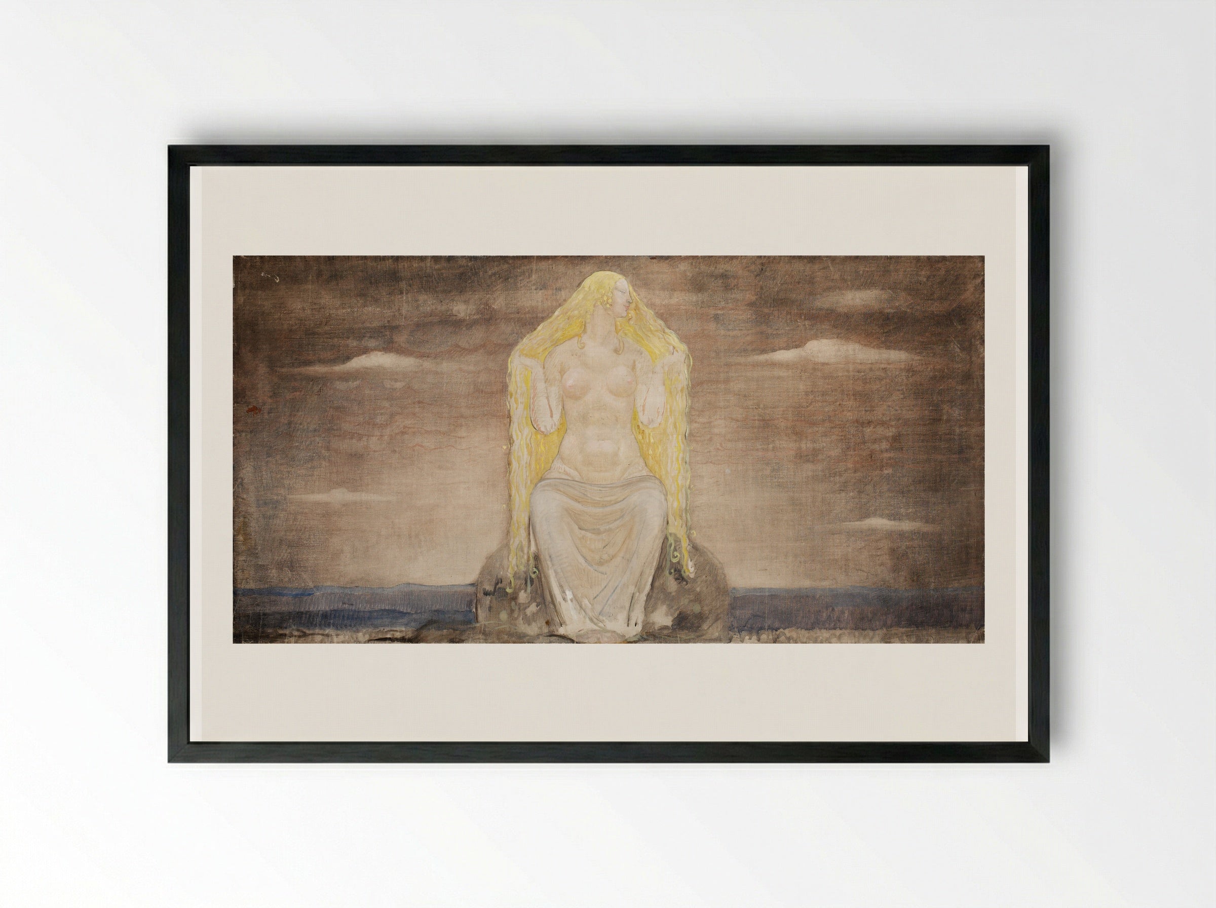 Freja - John Bauer - Framed Print Black