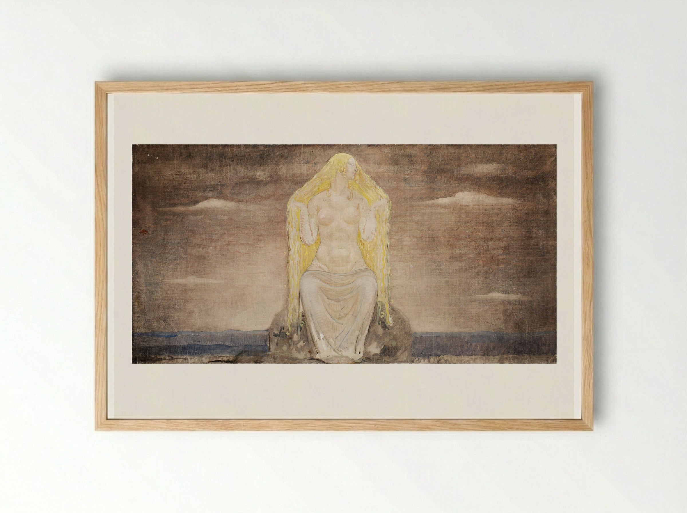 Freja - John Bauer - Framed Print Wood