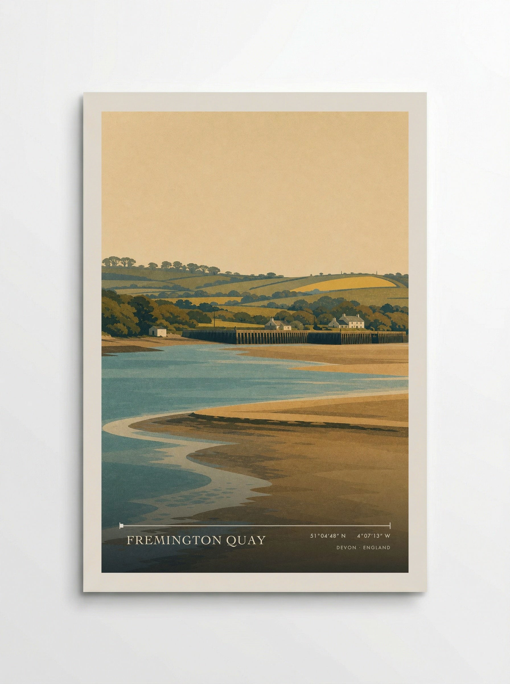Fremington Quay Devon England Travel Poster - Poster
