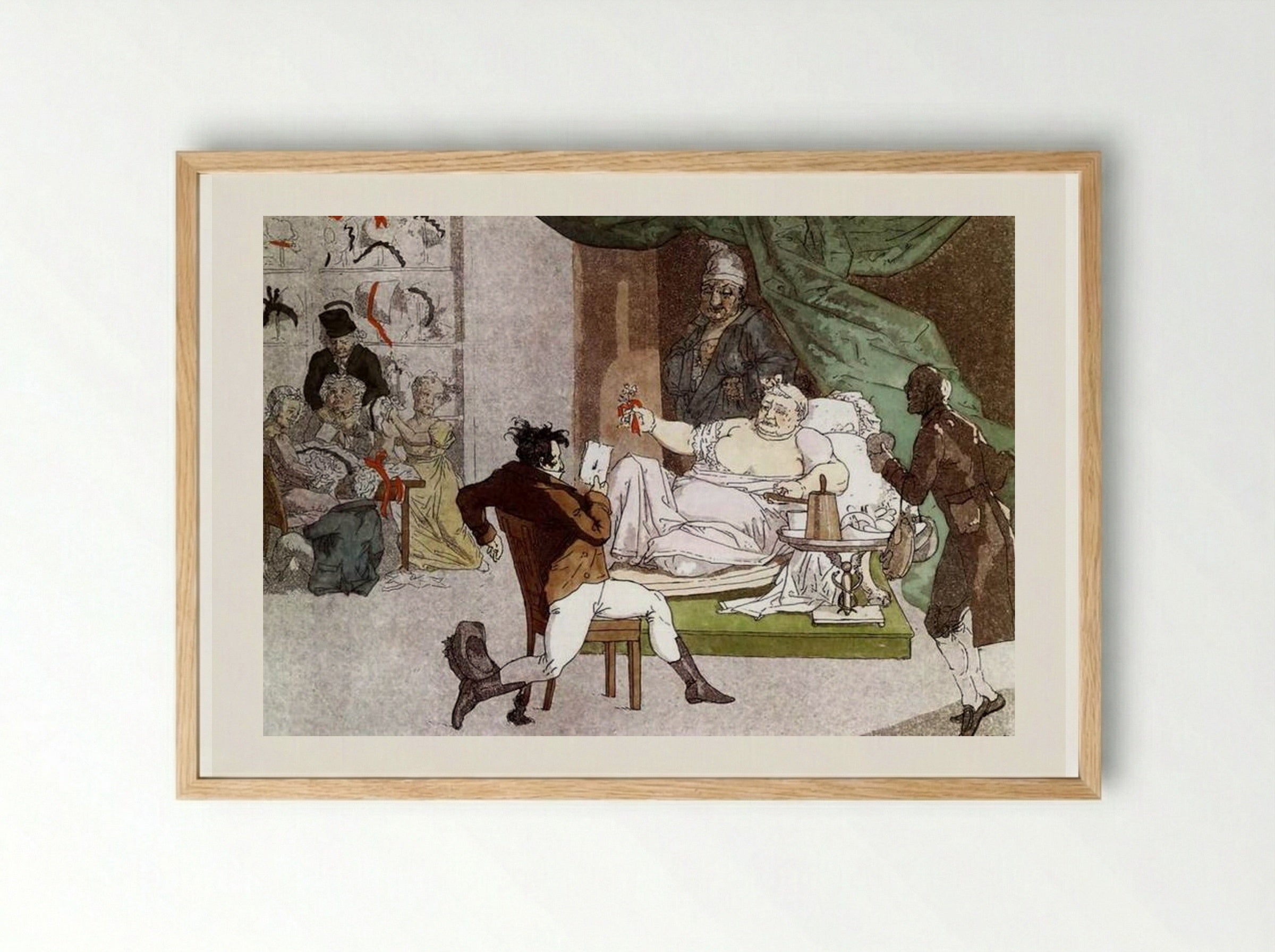 French Activities in the Store - Alexey Venetsianov - Framed Print Wood