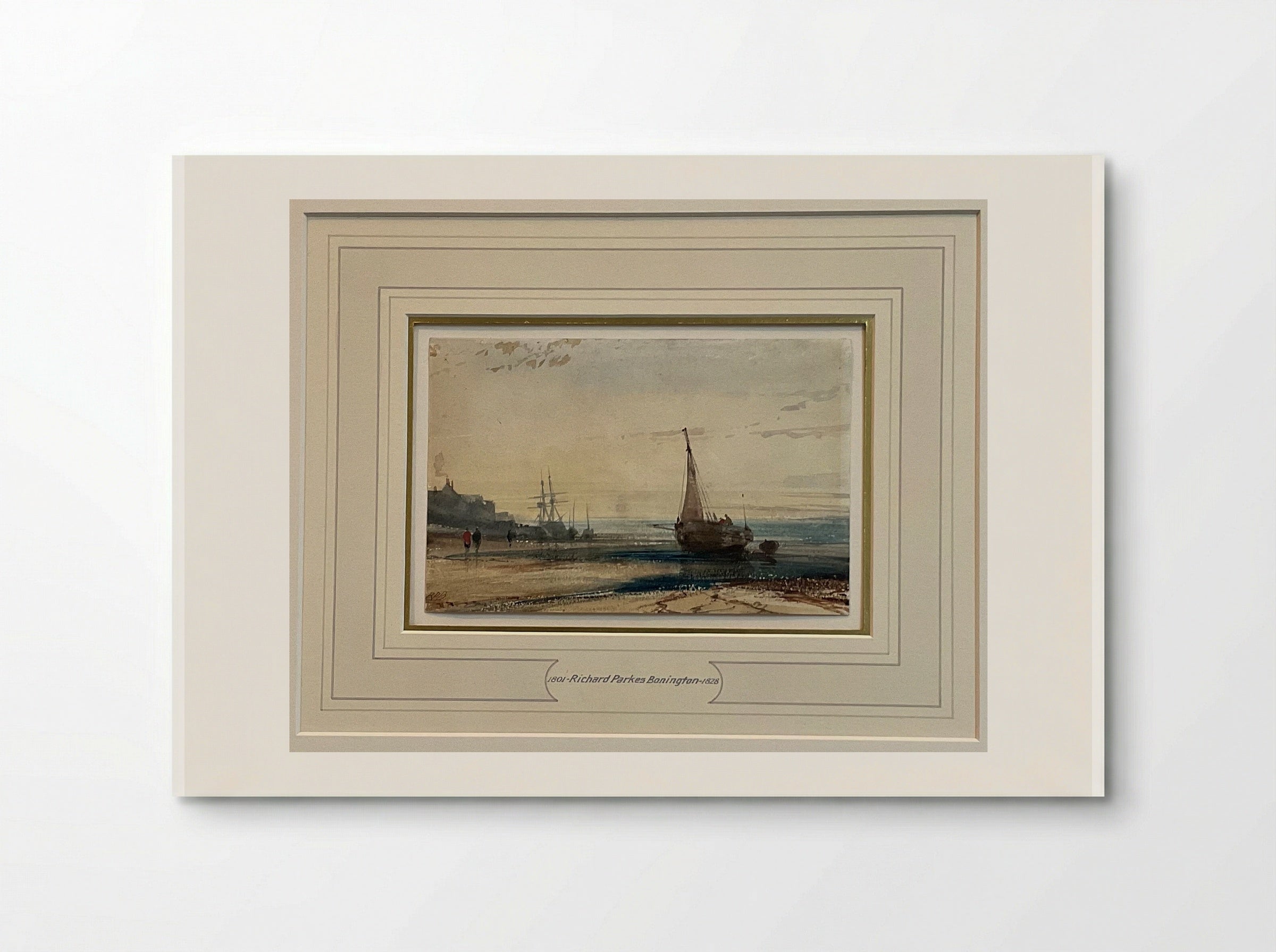 French Fishing Boats on the Beach - Richard Parkes Bonington - Poster
