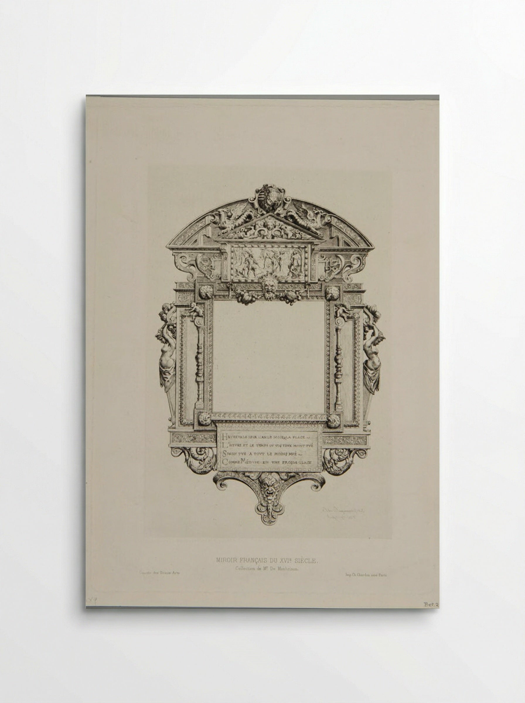 French Mirror of the 16th Century - Jules Ferdinand Jacquemart - Poster