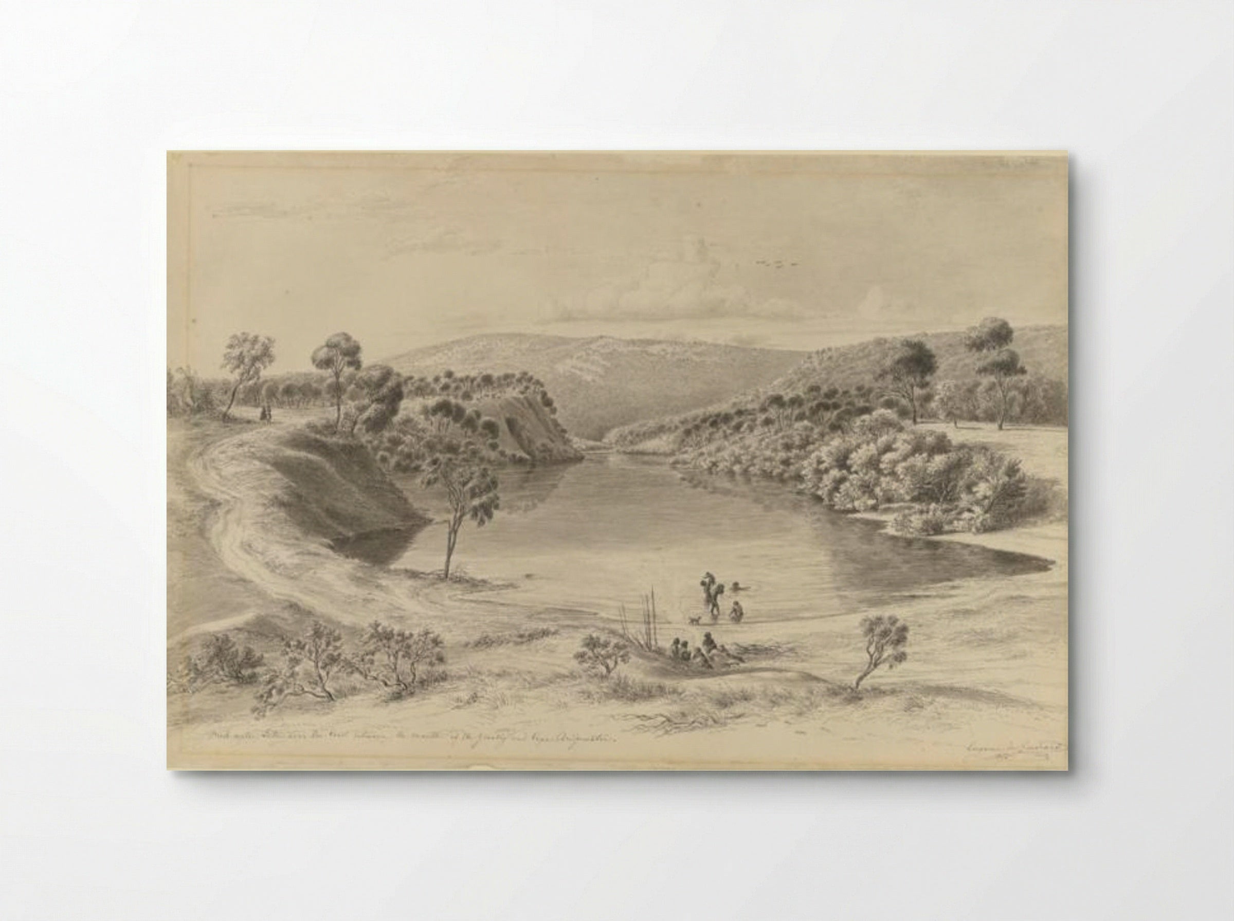 Fresh water lake near the coast between the mouth of the Glenelg and Cape Bridgewater - Eugene von Guerard - Poster