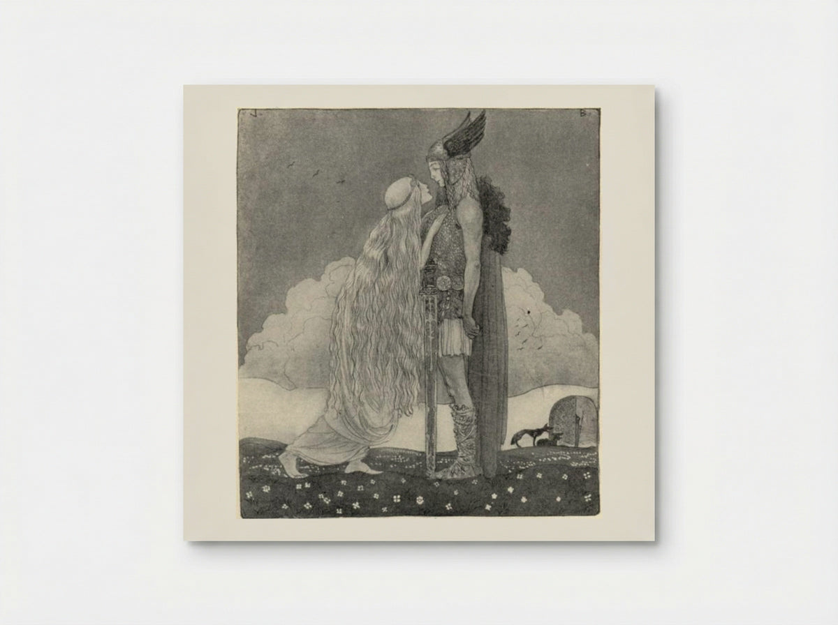 Freyja and Svipdag - John Bauer - Poster