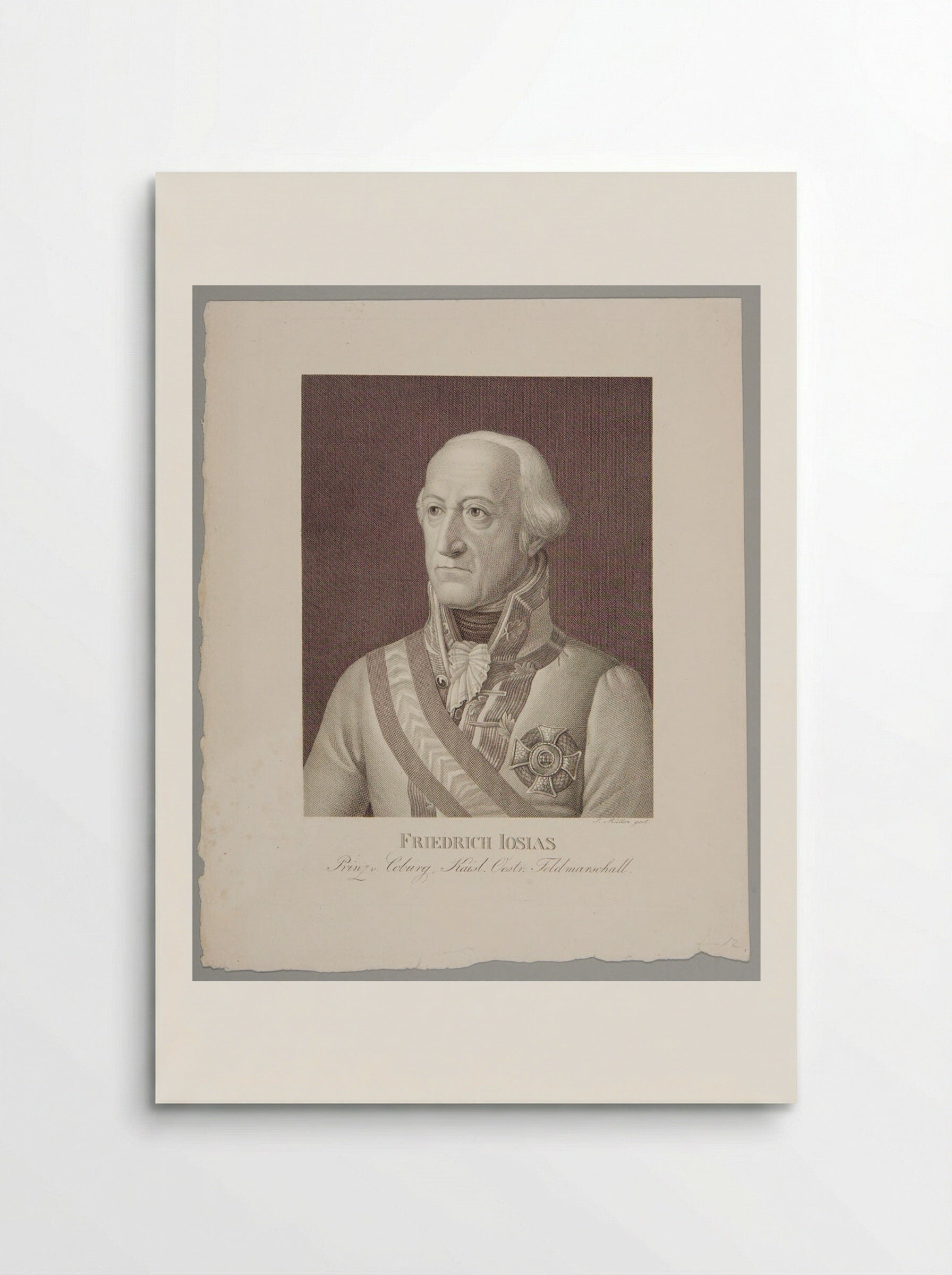 Friedrich Josias, Prince of Coburg - Johann Friedrich Wilhelm Müller - Poster