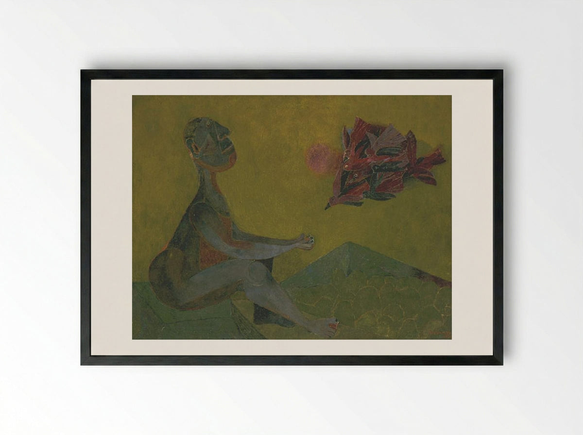 Friend of the Birds - Rufino Tamayo - Framed Print Black