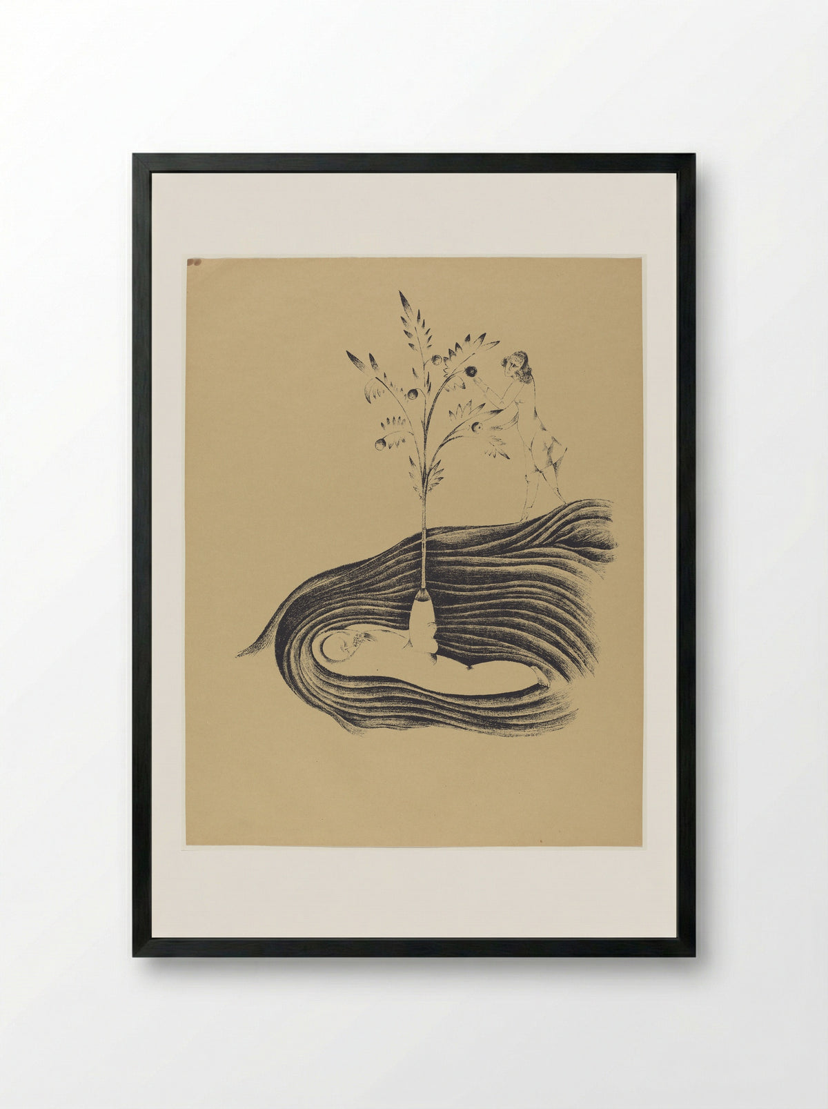 Friendly Dream - Heinrich Hoerle - Framed Print Black