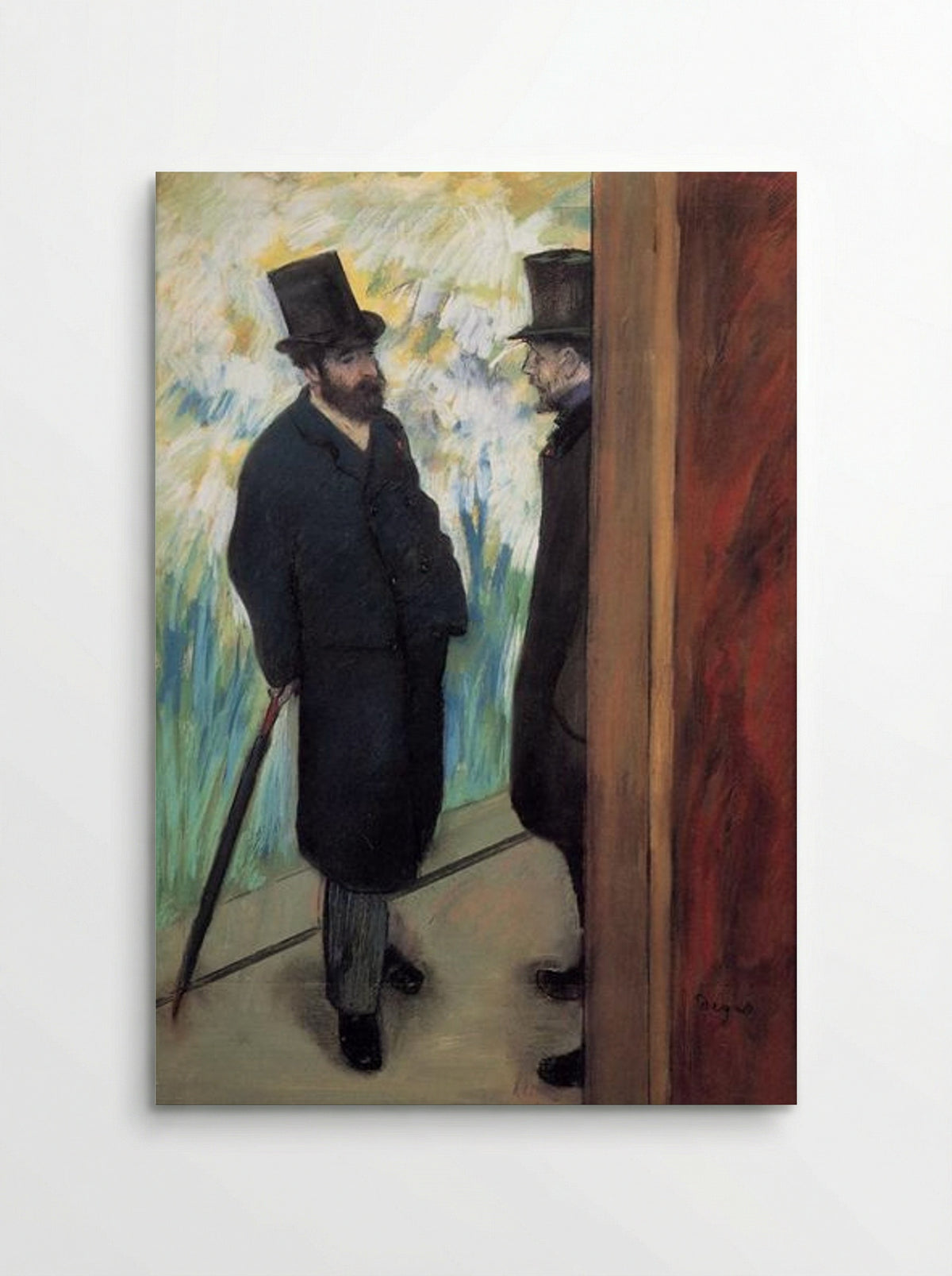Friends at the Theatre, Ludovic Halévy and Albert Cavé - Edgar Degas - Poster