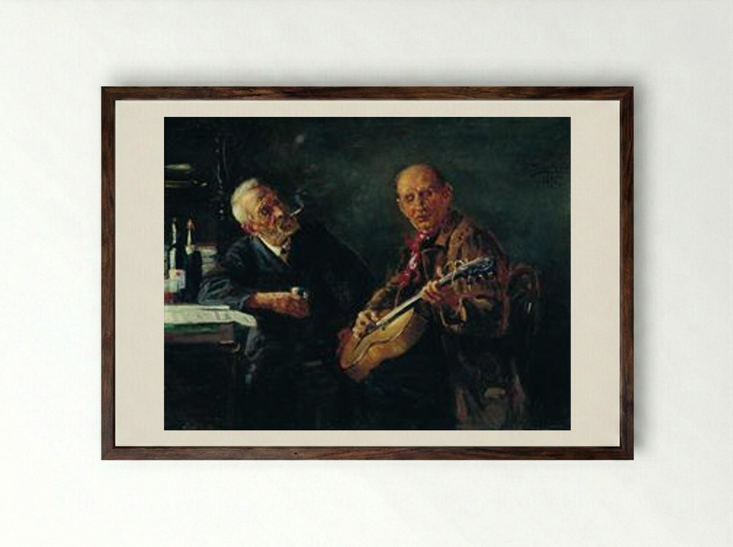 Friends - Konstantin Makovsky - Framed Print Dark Wood