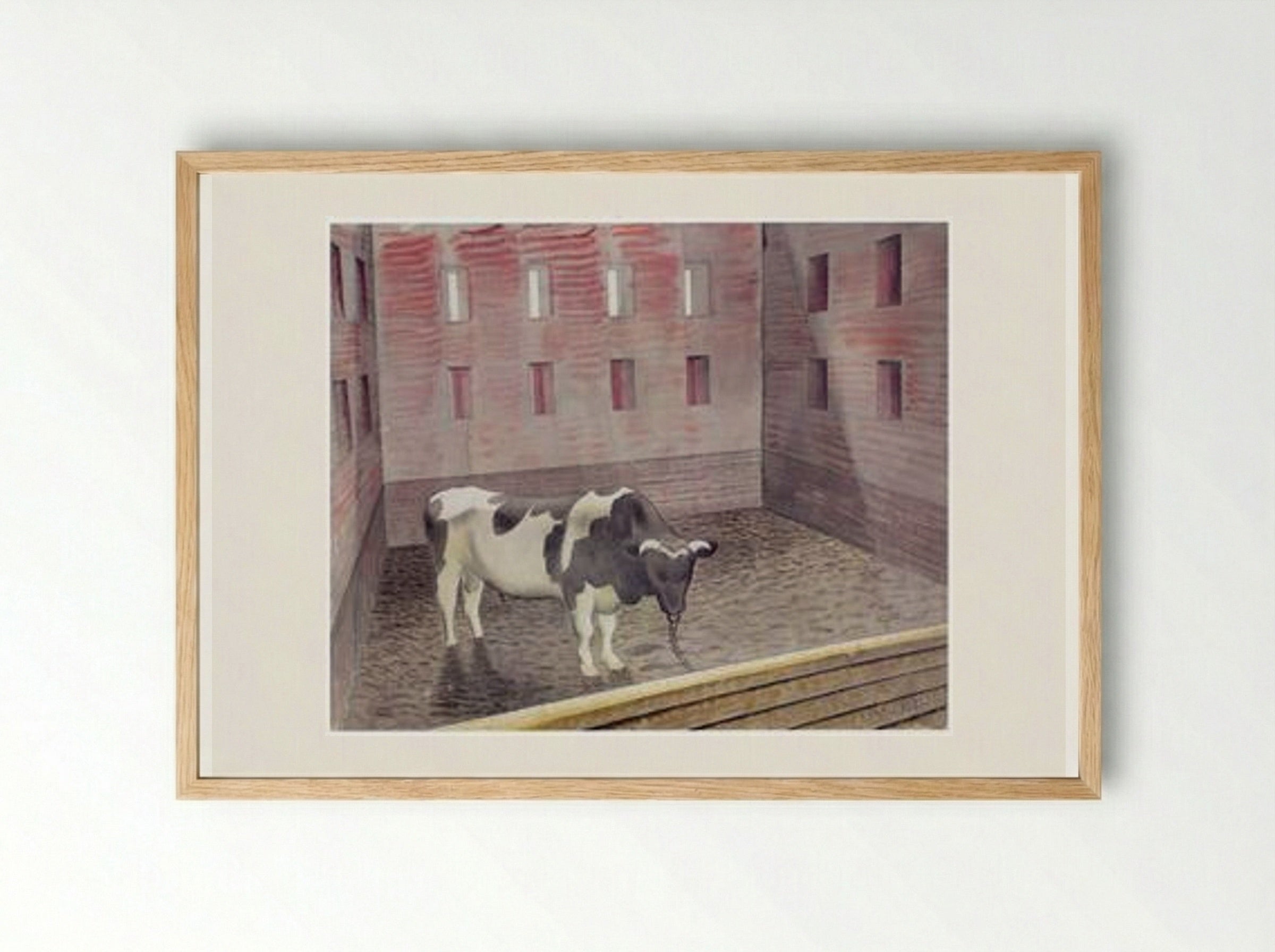 Friesian Bull - Eric Ravilious - Framed Print Wood