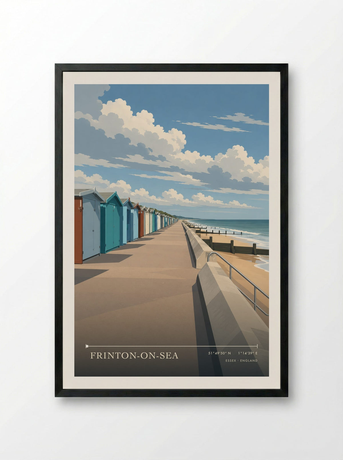 Frinton-on-Sea, Essex | Travel Poster - Framed Print Black