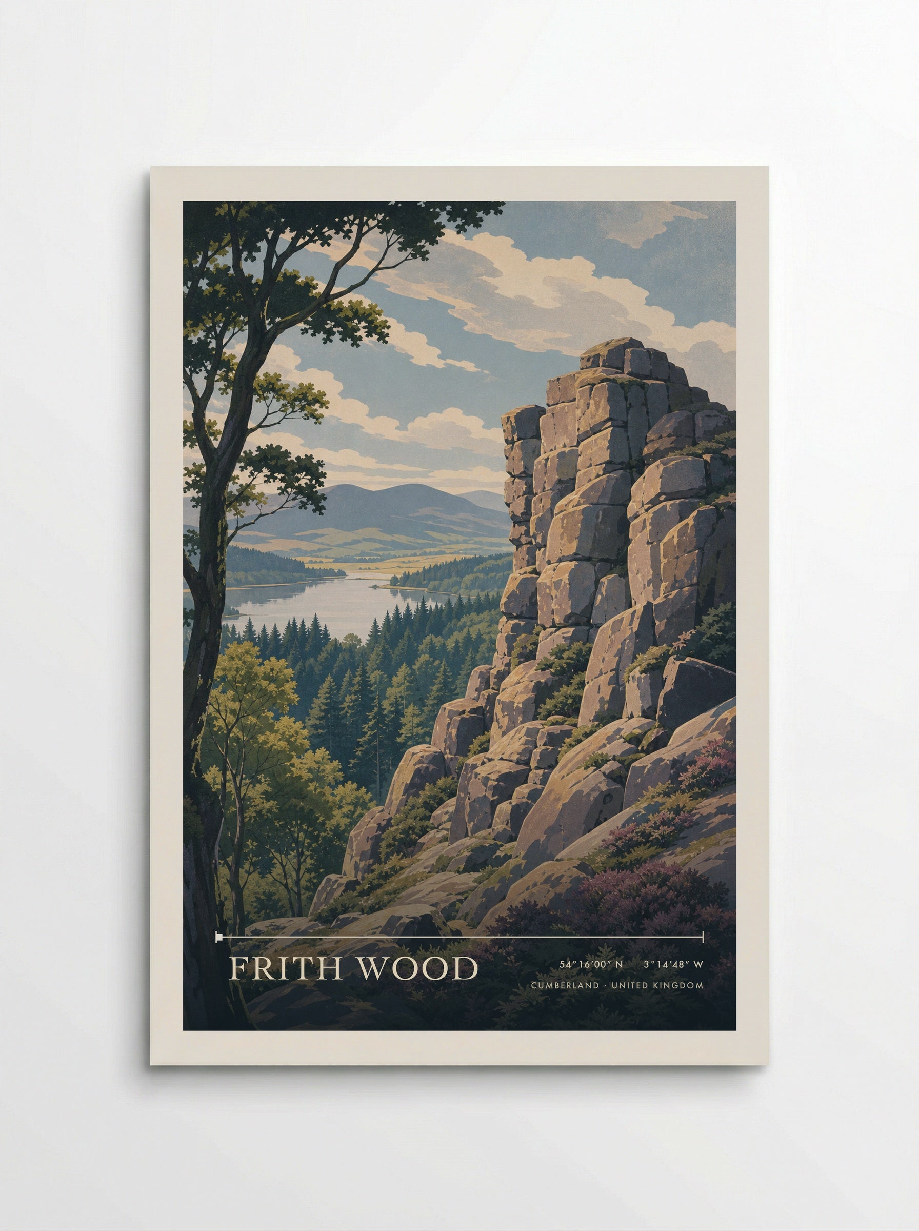 Frith Wood Cumberland United Kingdom Travel Poster - Poster