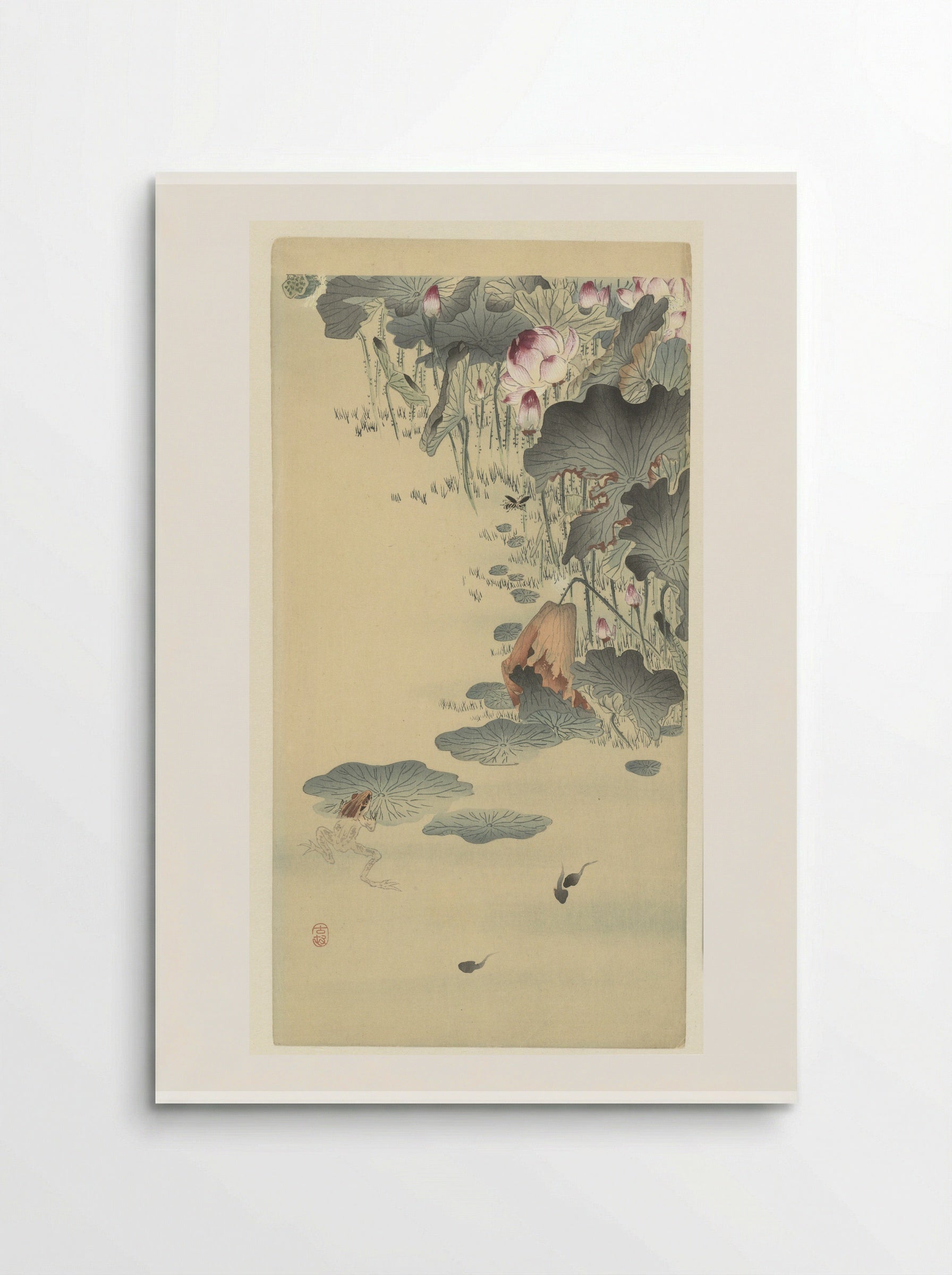 Frog and Tadpoles - Matsuki Heikichi - Poster