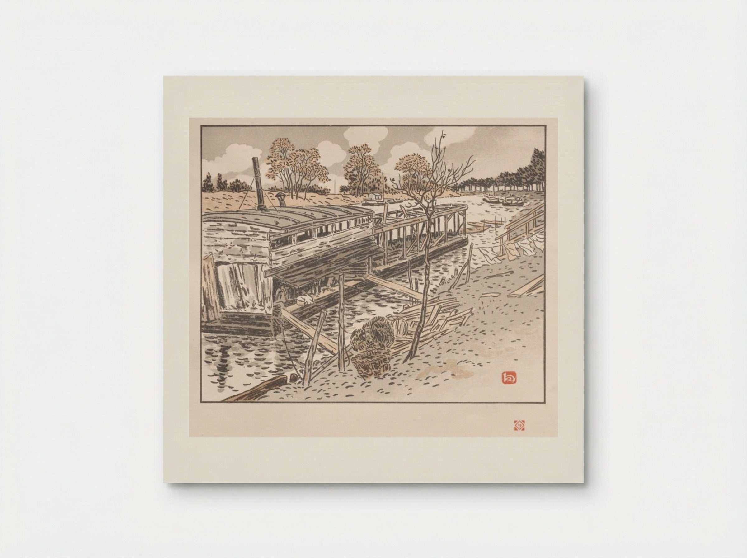 From Bas-Meudon, Old Lavoir - Henri Rivière - Poster