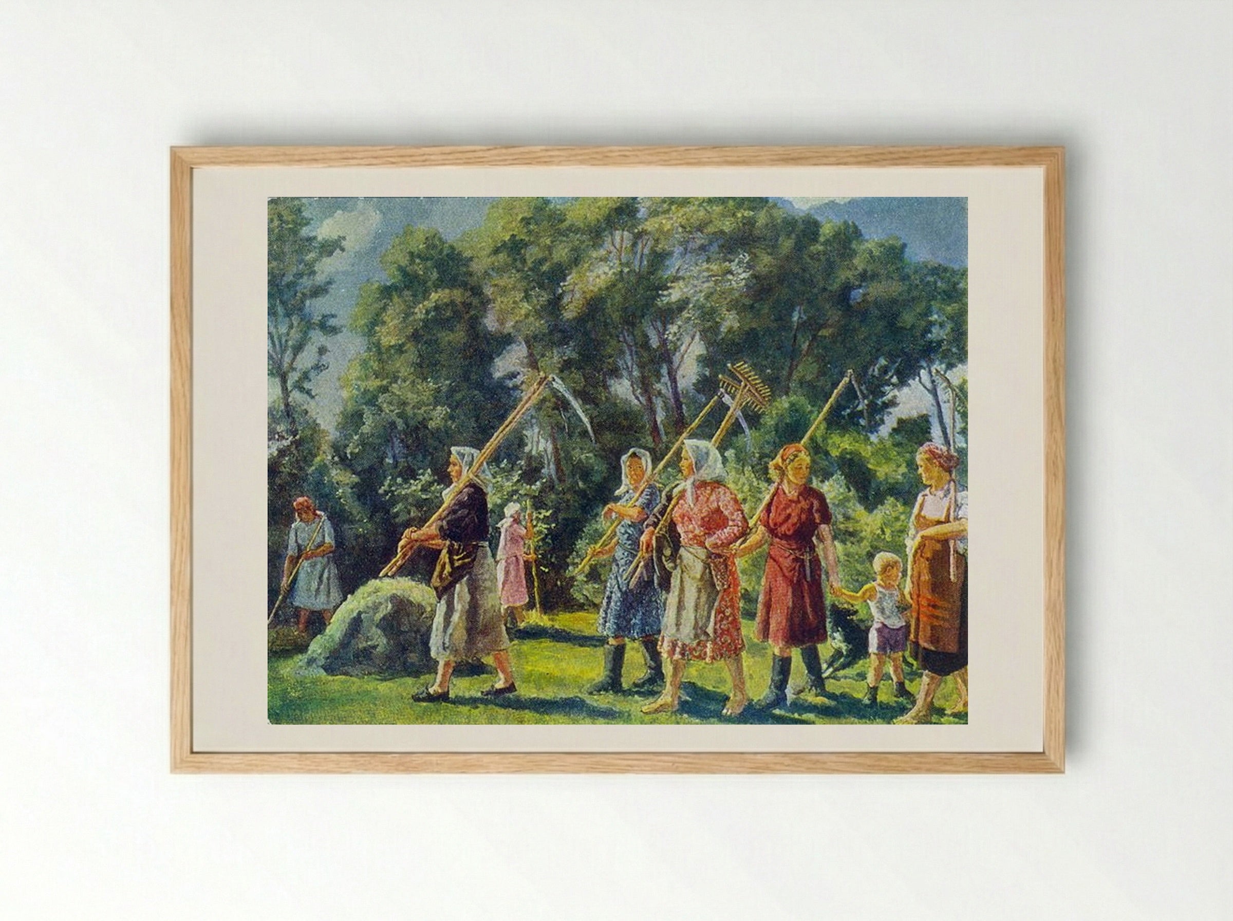 From Mowing - Pyotr Konchalovsky - Framed Print Wood
