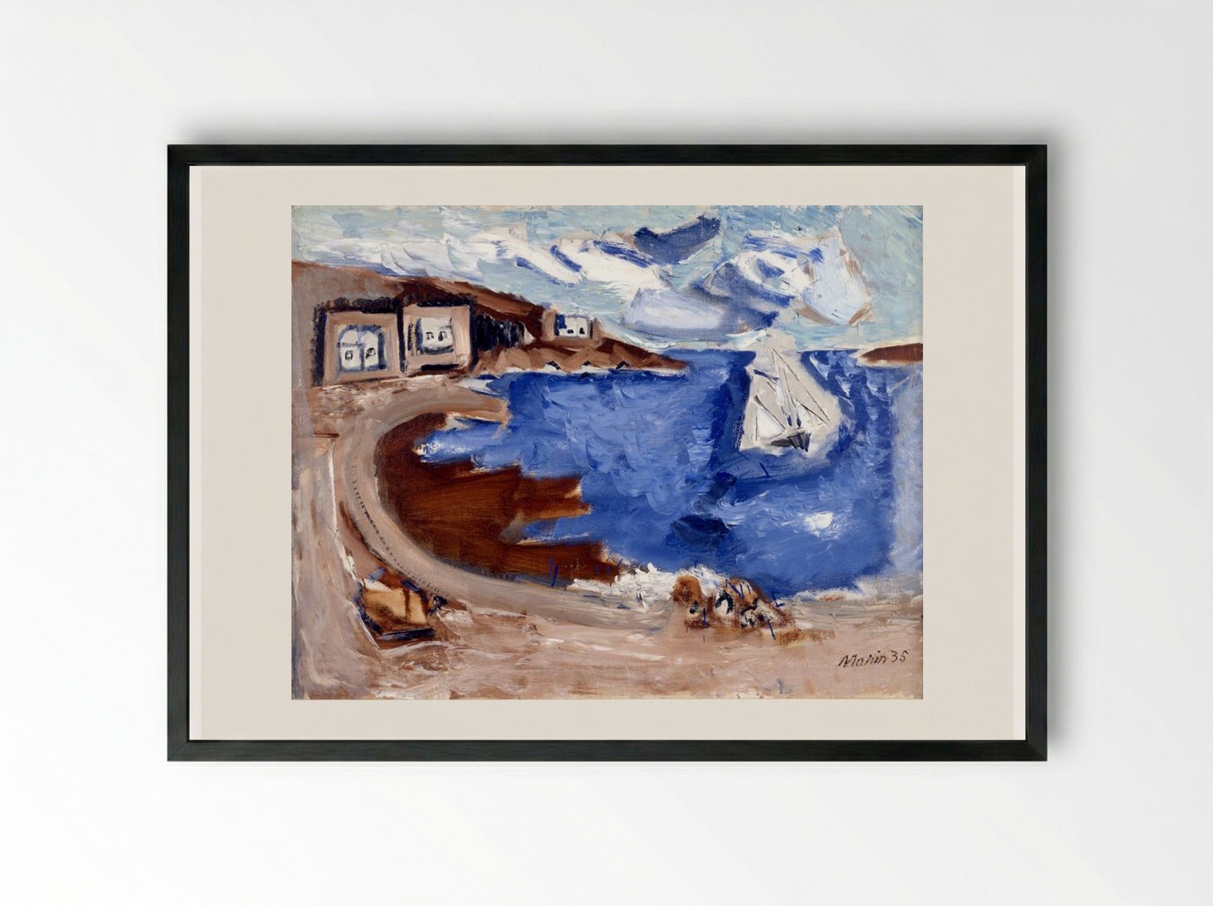 From Seeing Cape Split - John Marin - Framed Print Black
