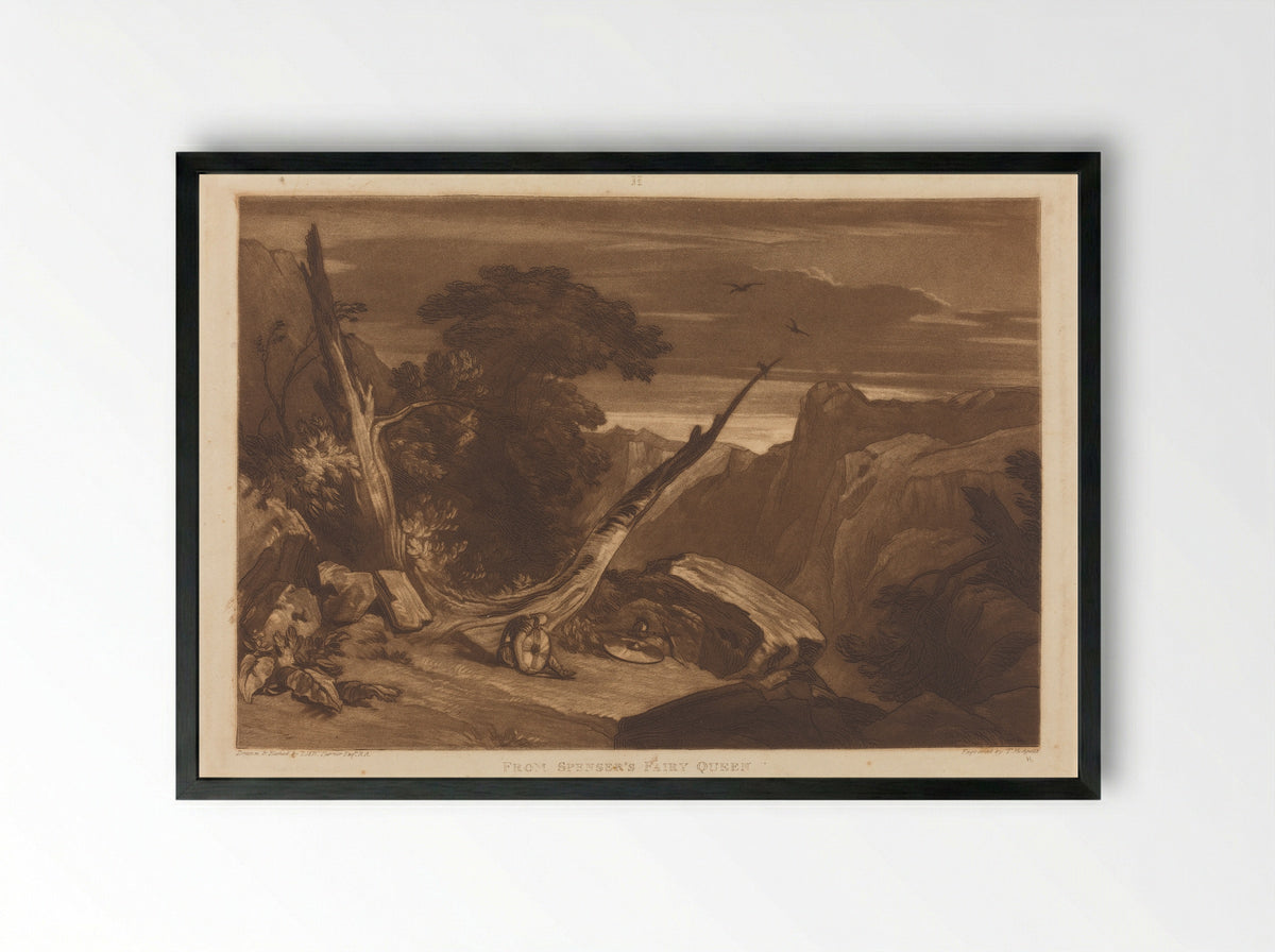 From Spenser's Fairy Queen - Joseph Mallord William Turner - Framed Print Black