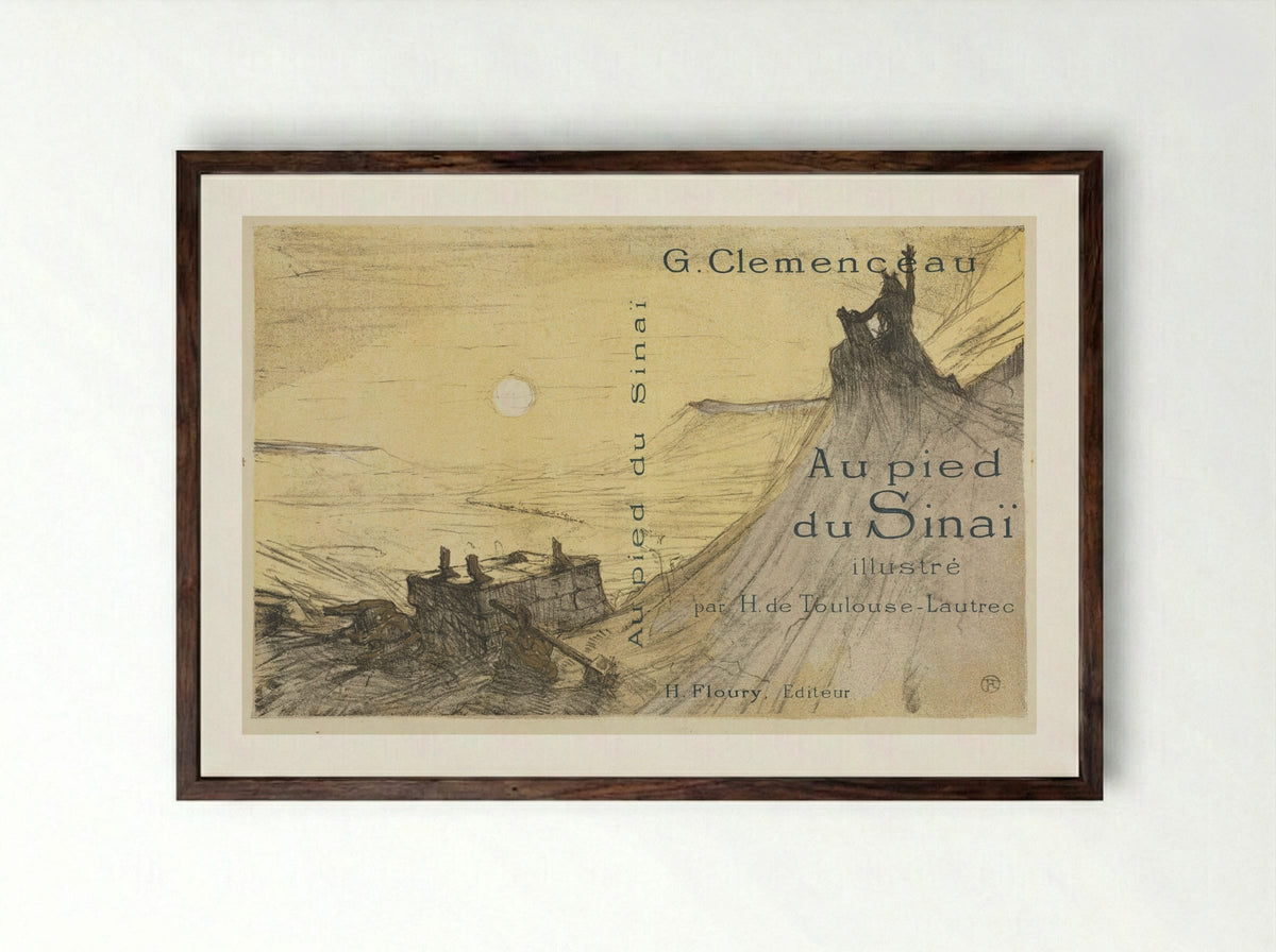Front Cover for Au pied du Sinaï - Henri de Toulouse-Lautrec - Framed Print Dark Wood