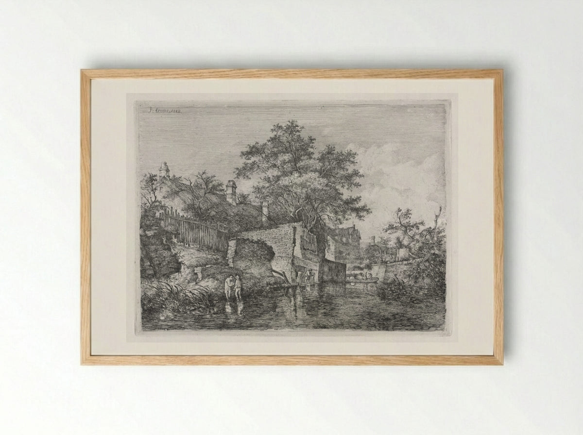 Front of the New Mills - John Crome - Framed Print Wood