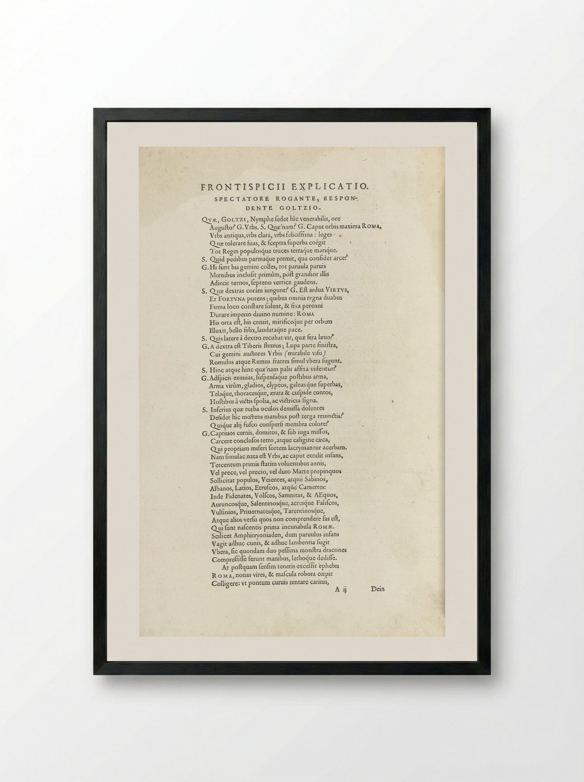 Frontisicii Explicatio - Hubert Goltzius - Framed Print Black