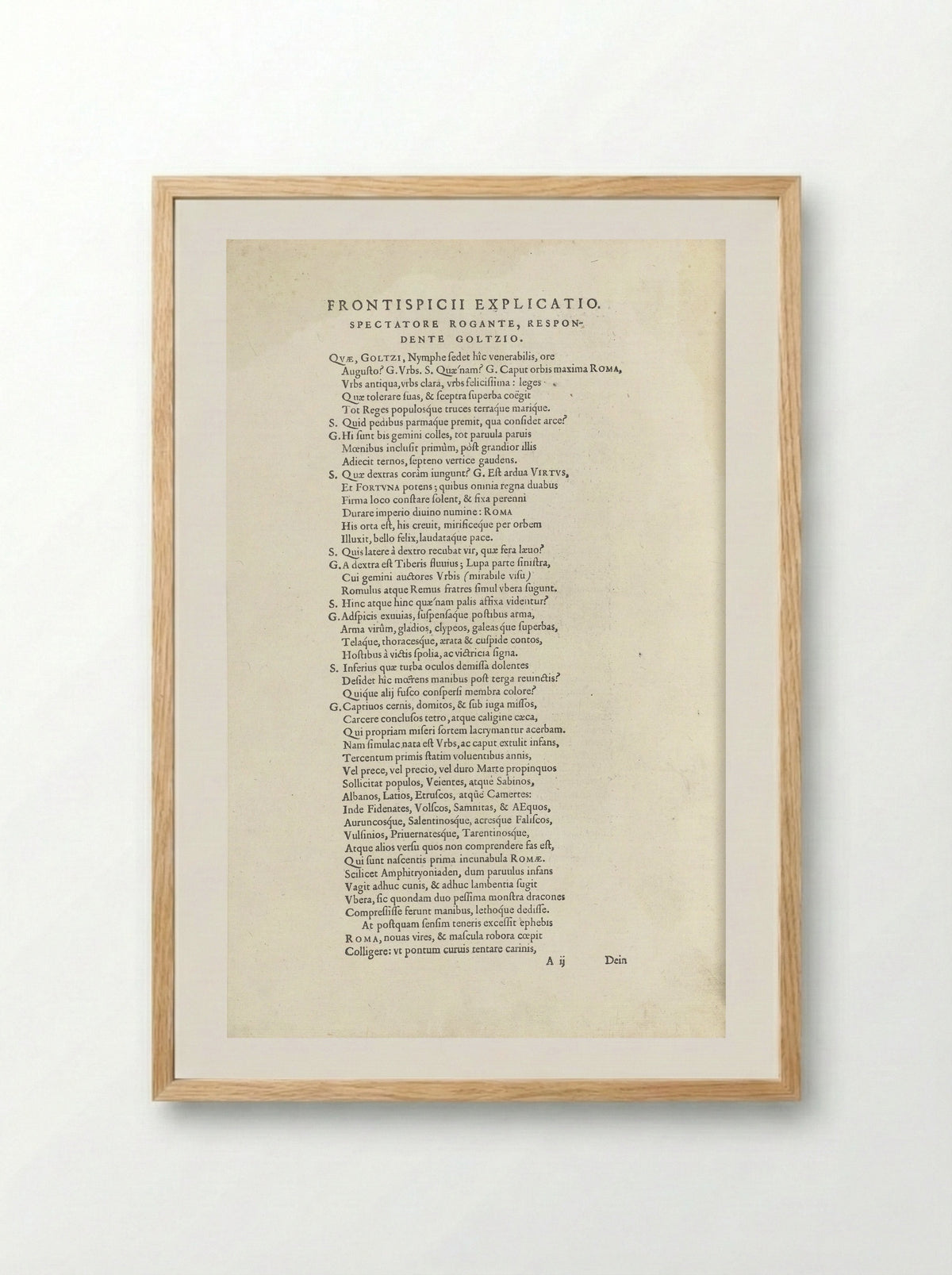 Frontisicii Explicatio - Hubert Goltzius - Framed Print Wood