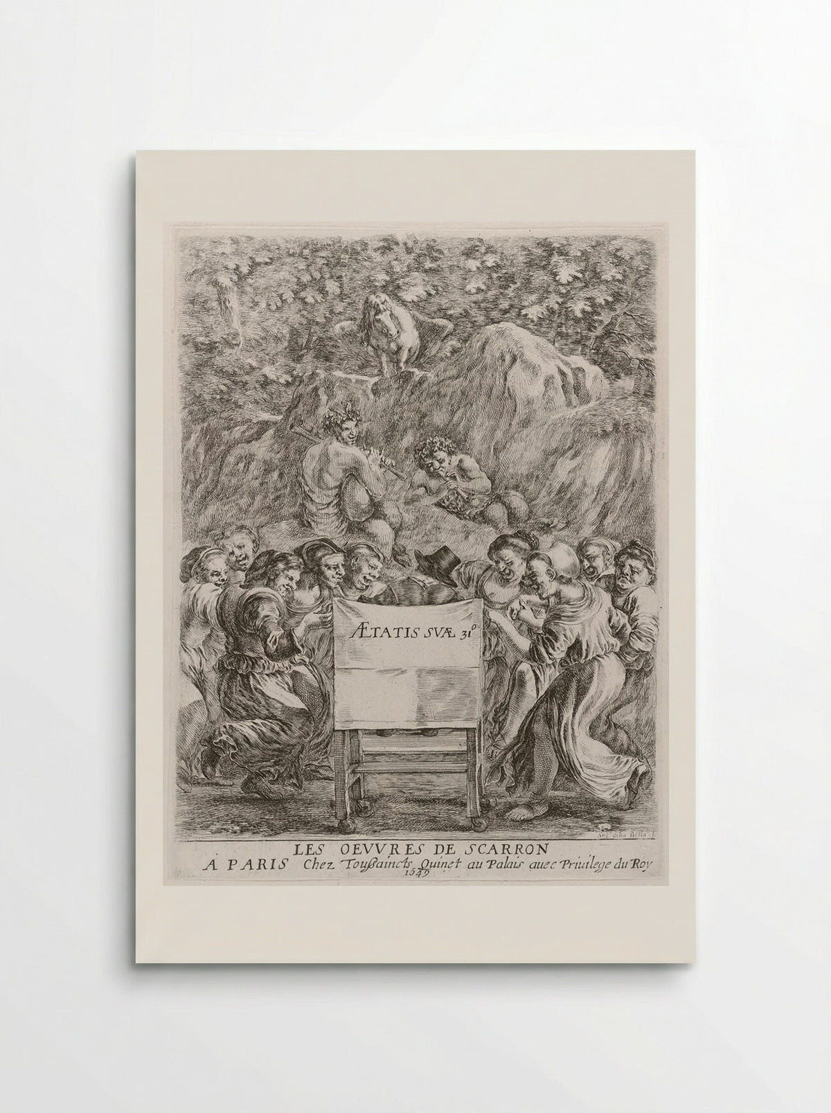 Frontispiece (Dancers, Satyrs and Pegasus) - Stefano Della Bella - Poster