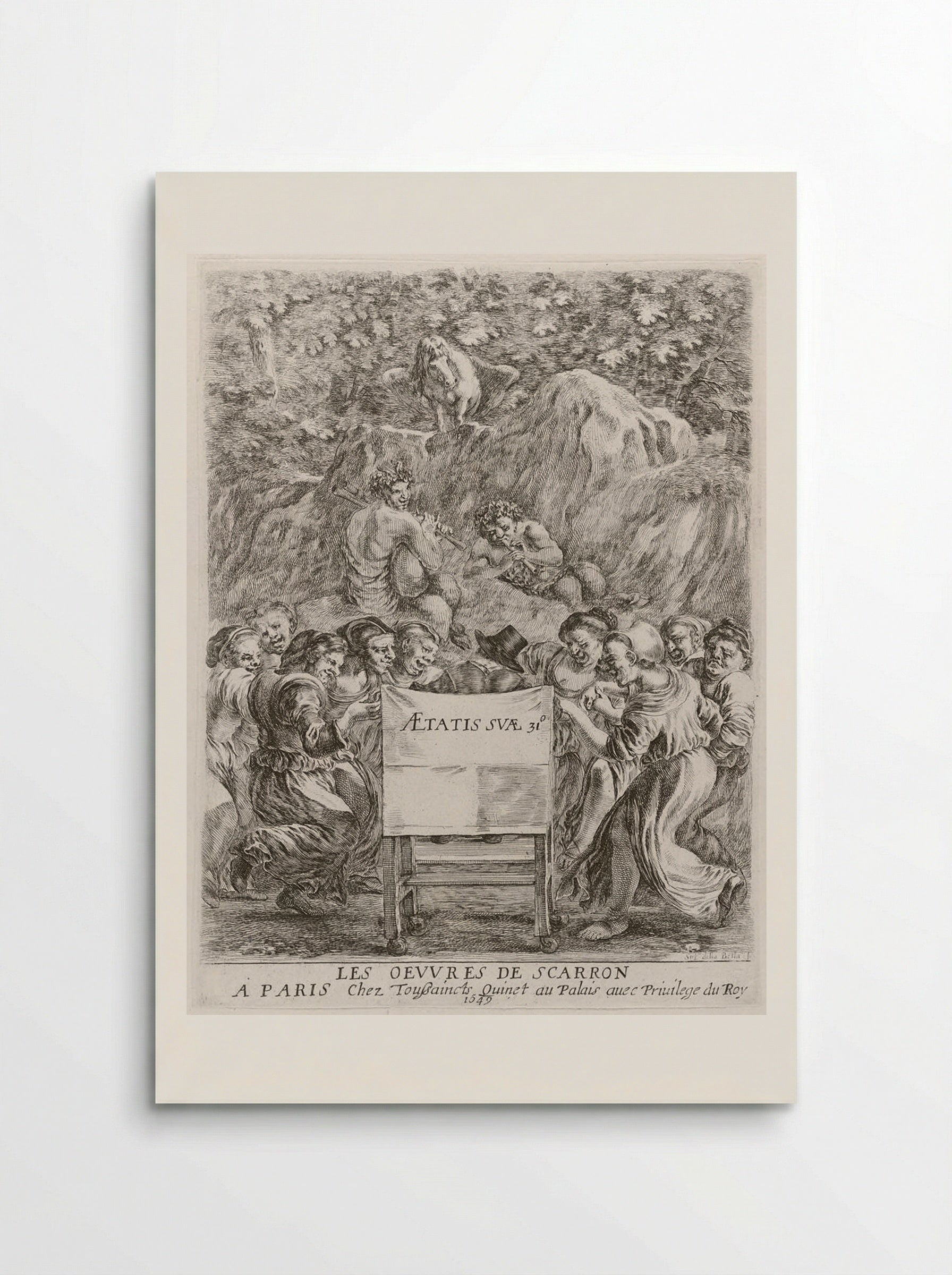 Frontispiece (Dancers, Satyrs and Pegasus) - Stefano Della Bella - Poster