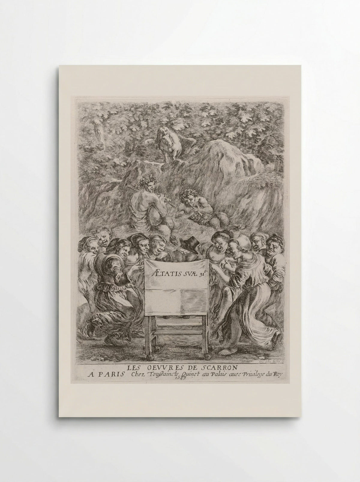 Frontispiece (Dancers, Satyrs and Pegasus) - Stefano Della Bella - Poster