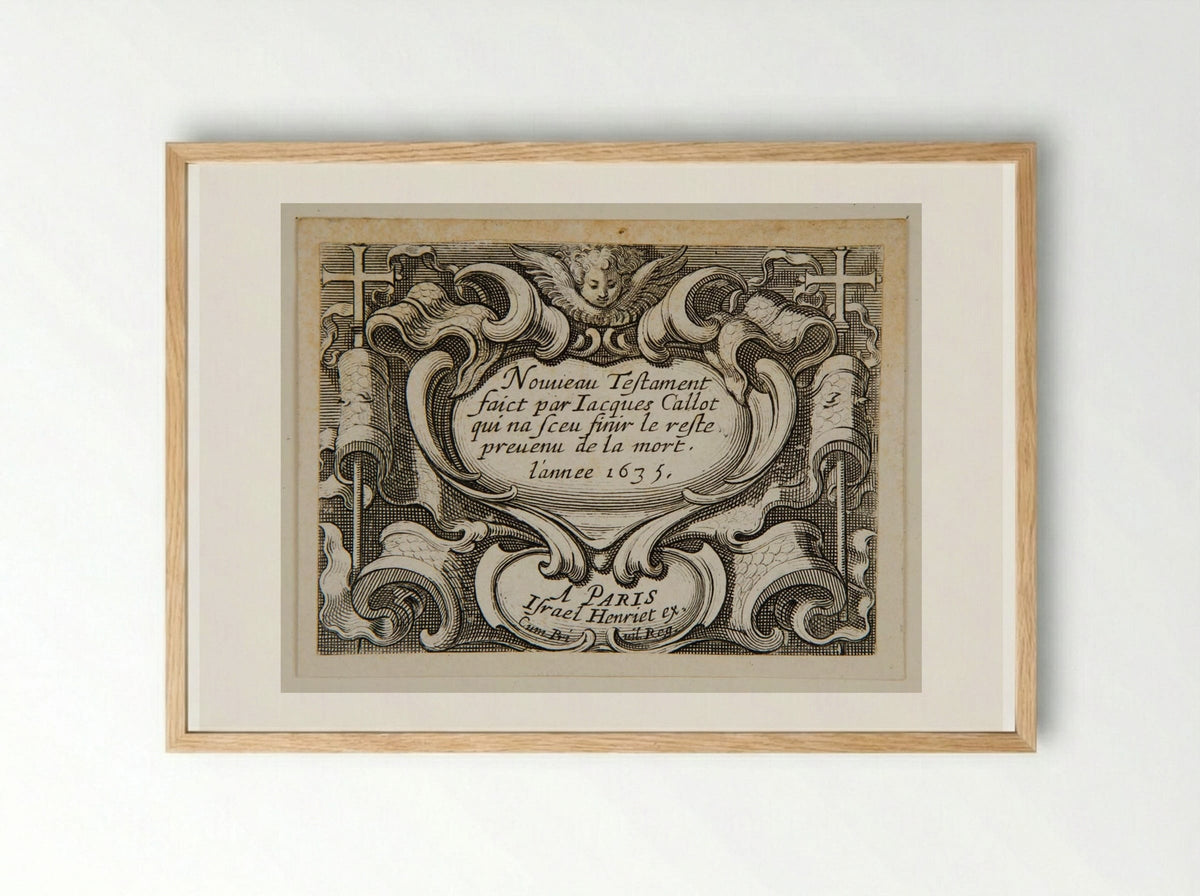 Frontispiece (Nouveau Testament) - Abraham Bosse - Framed Print Wood