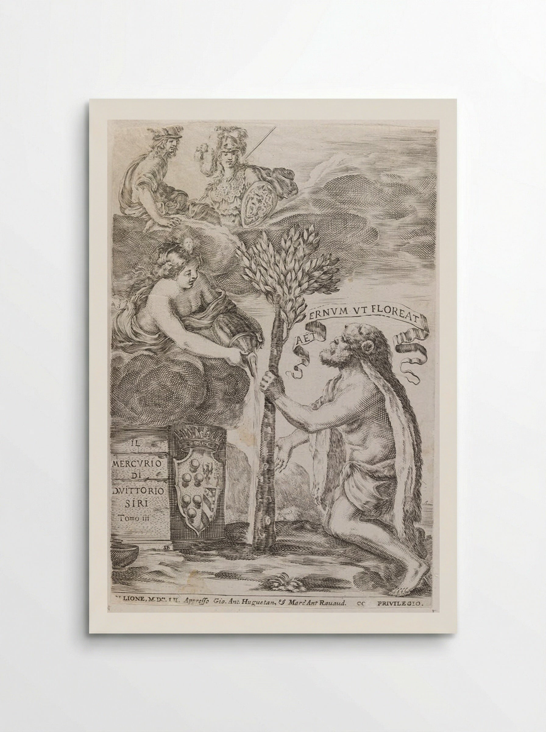 Frontispiece (The Club of Hercules Becomes a Green Tree) - Stefano Della Bella - Poster