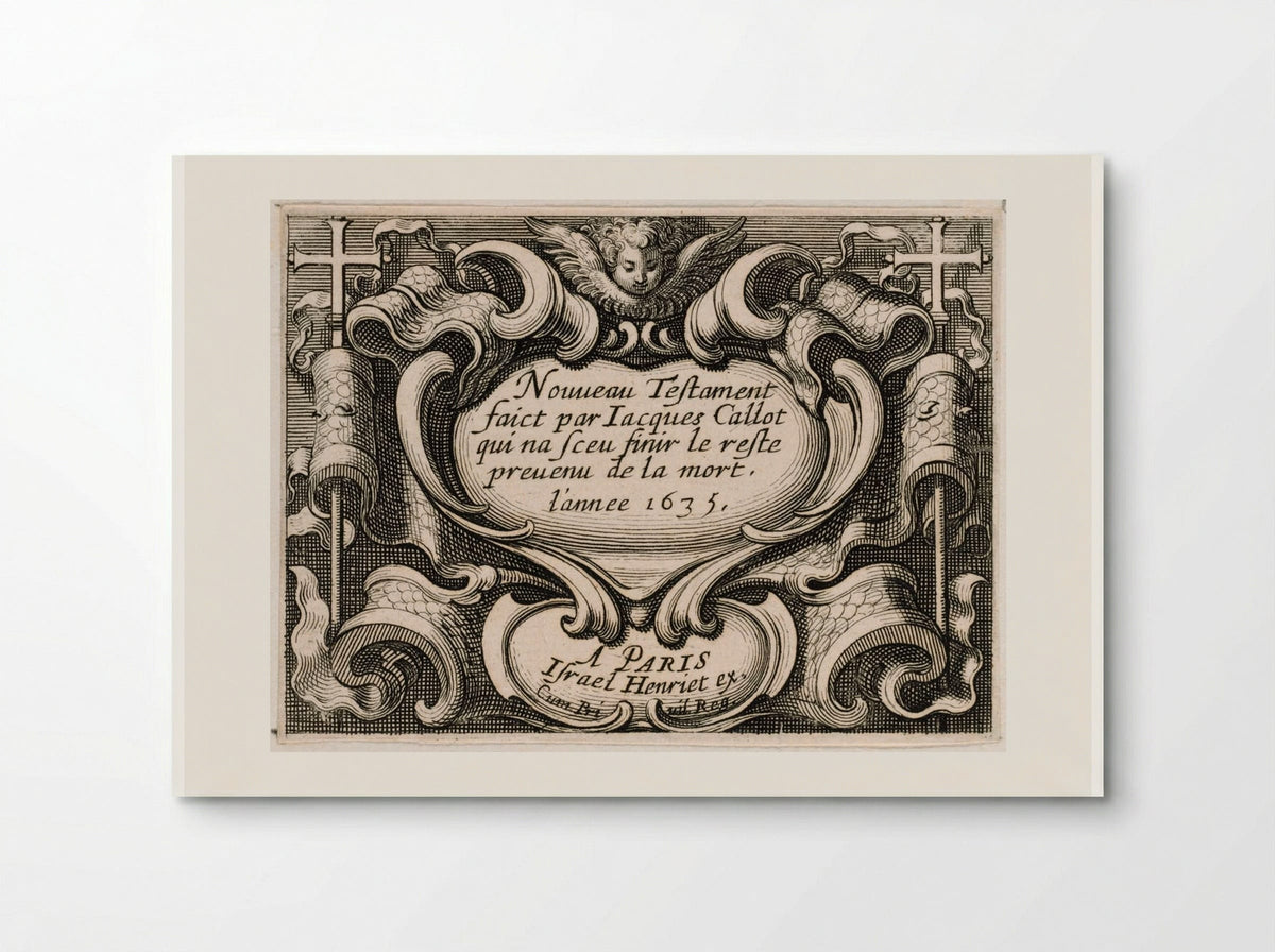 Frontispiece to New Testament series of Callot - Abraham Bosse - Poster