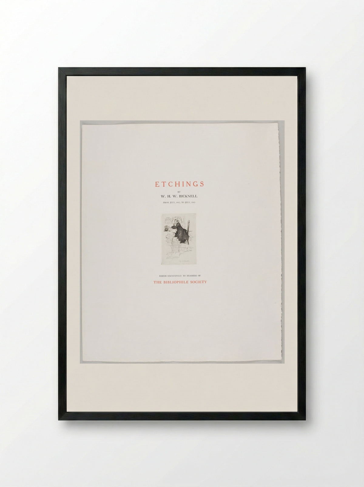 Frontispiece: Bibliophile - William Harry Warren Bicknell - Framed Print Black