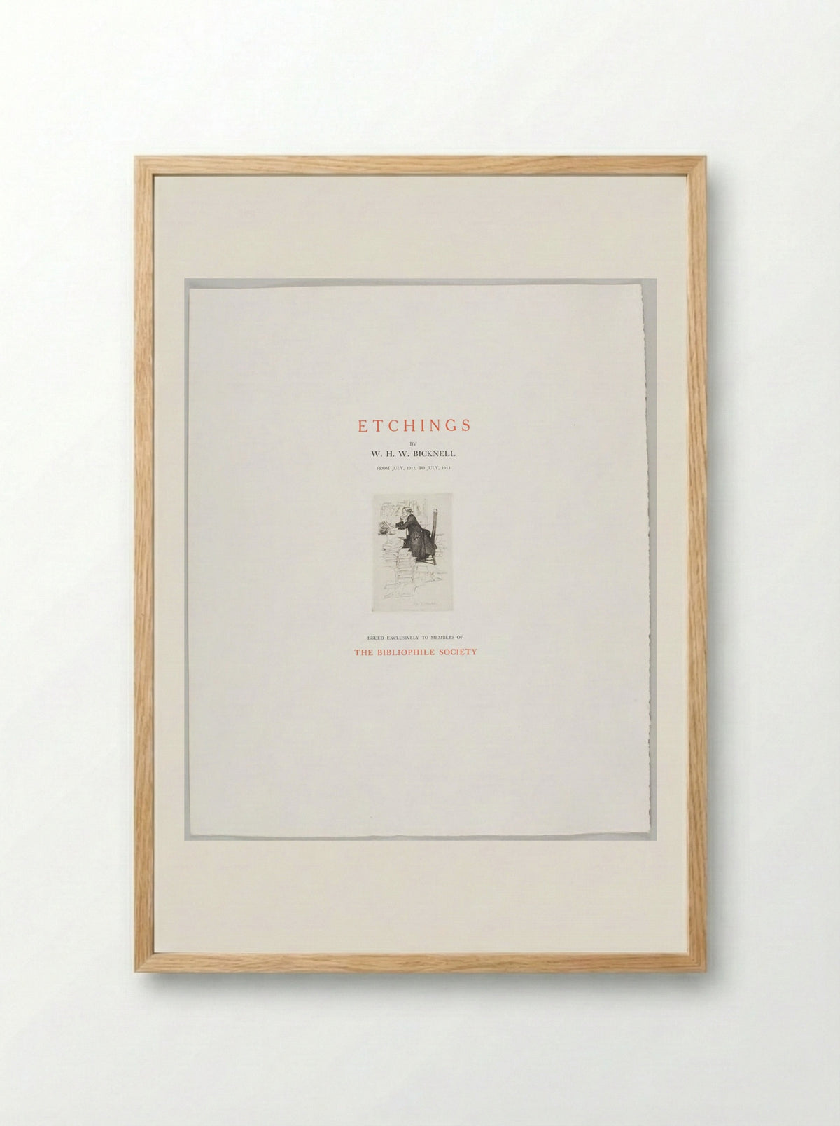 Frontispiece: Bibliophile - William Harry Warren Bicknell - Framed Print Wood