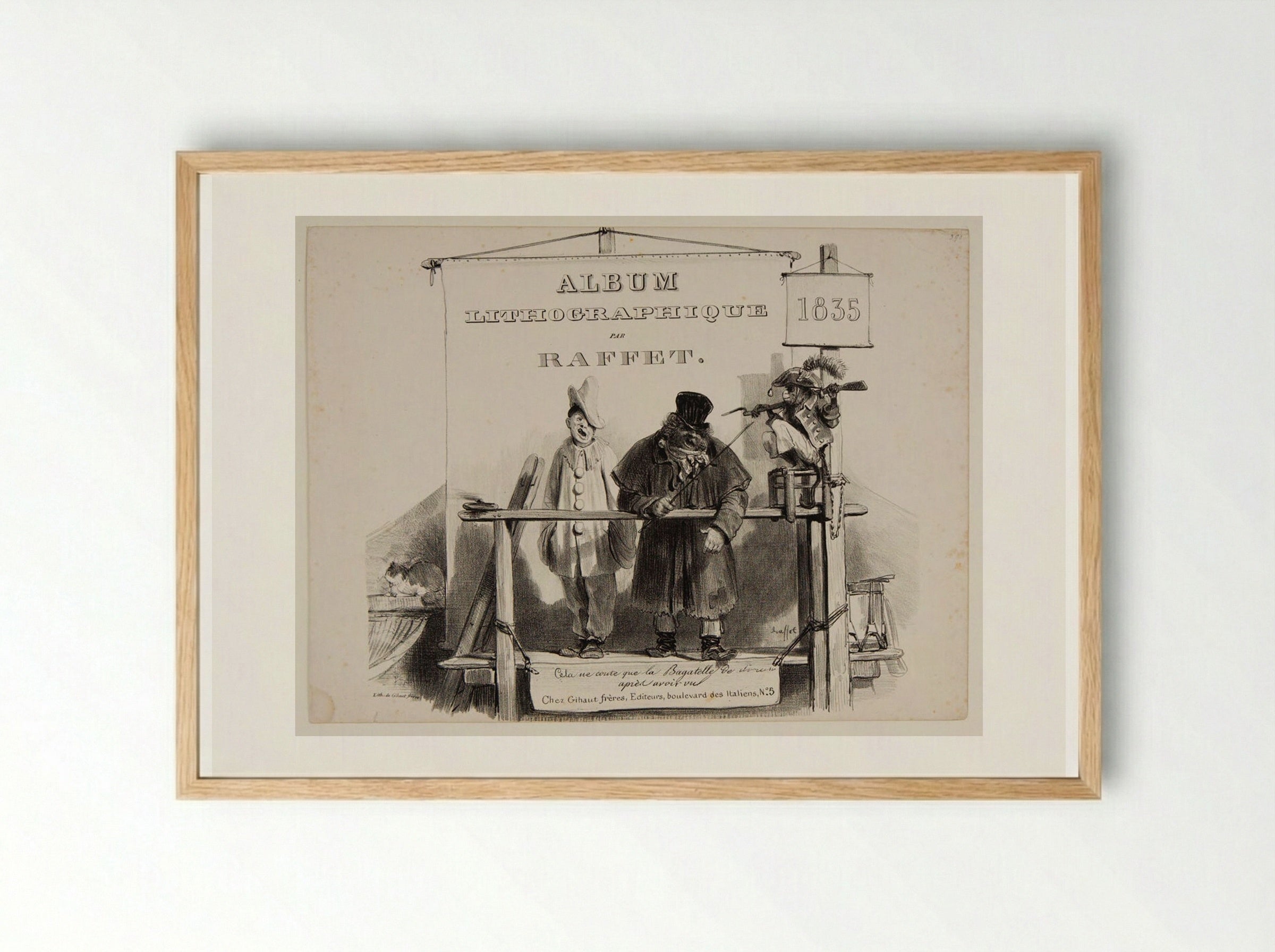 Frontispiece: This costs but a bagatelle - Denis-Auguste-Marie Raffet - Framed Print Wood