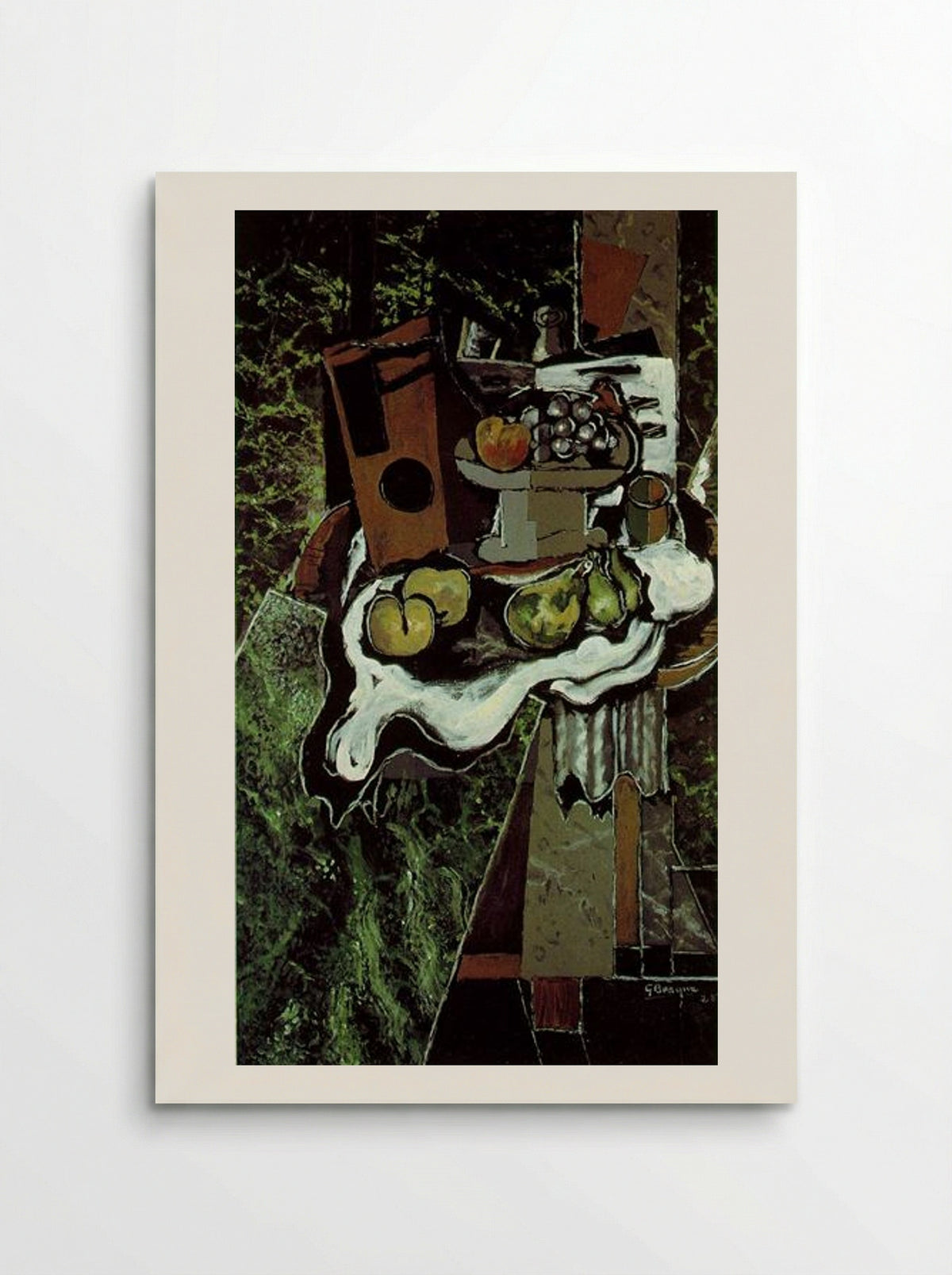 Fruit on a Tablecloth with a Fruitdish - Georges Braque - Poster