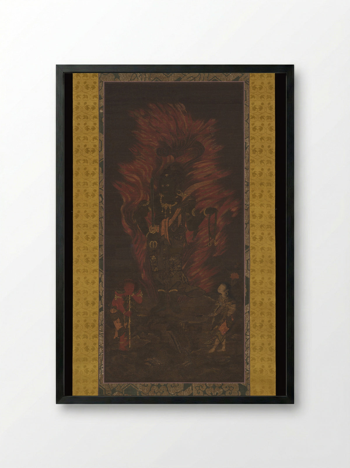 Fudō Myōō (Achala Vidyaraja), The Immovable Wisdom King - Fine Art Print - Framed Print Black