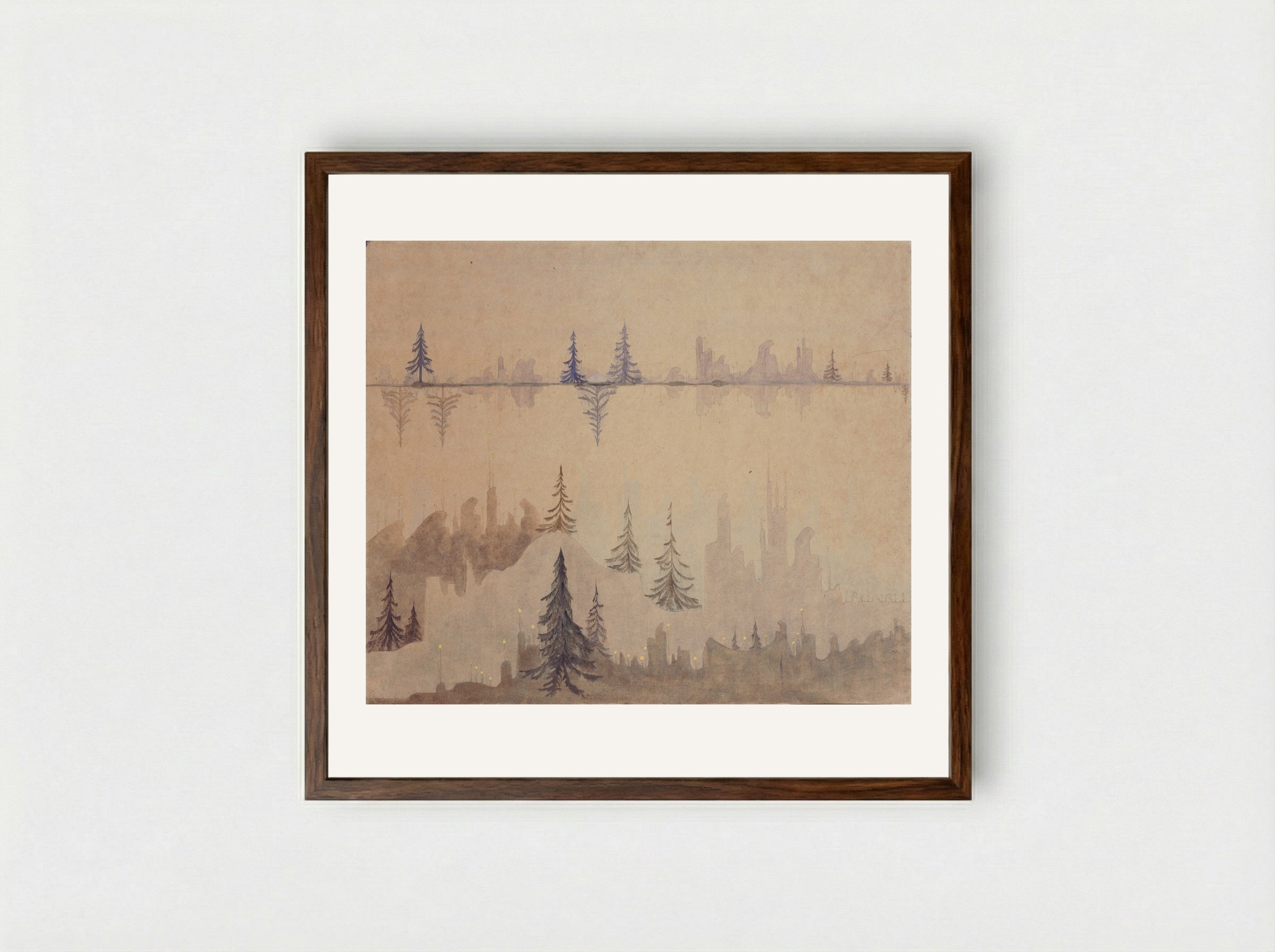 Fugue - Mikalojus Konstantinas Čiurlionis - Framed Print Dark Wood
