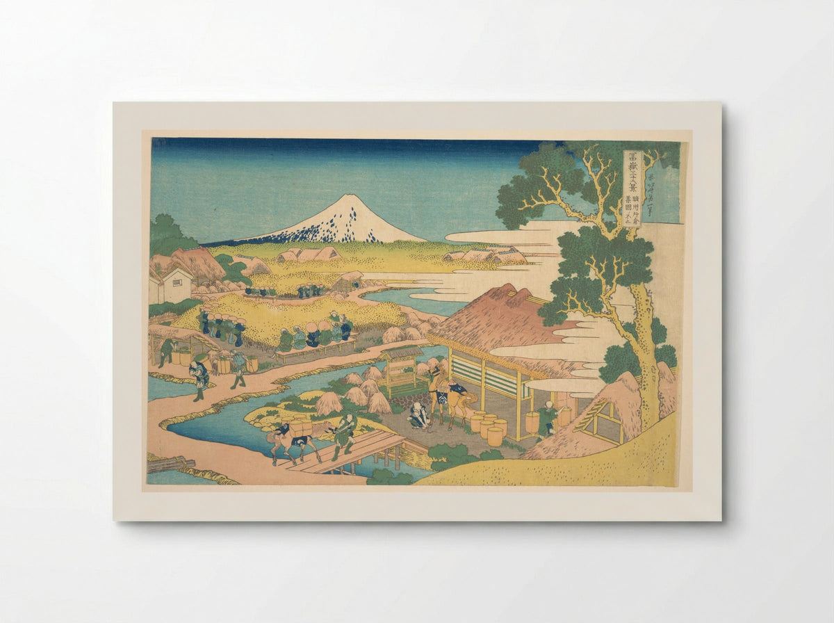 Fuji from the Katakura Tea Fields in Suruga - Katsushika Hokusai - Poster
