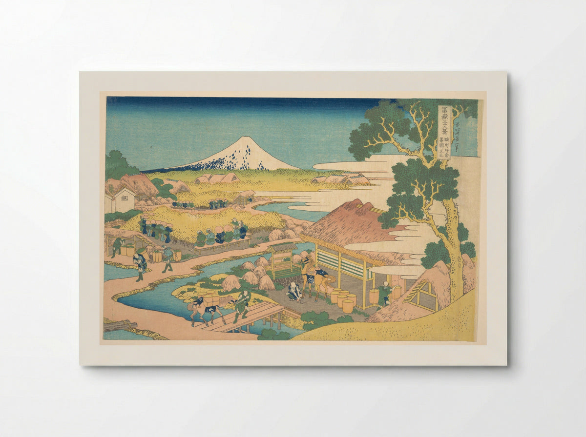 Fuji from the Katakura Tea Fields in Suruga - Katsushika Hokusai - Poster