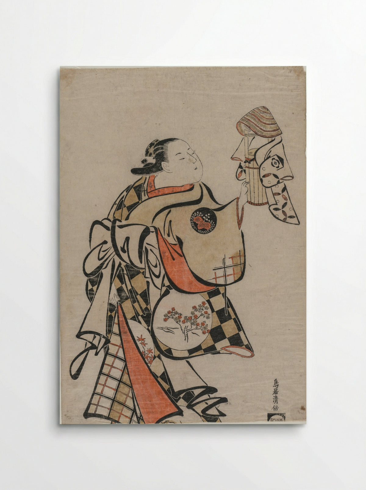 Fujimura Handayu as a Courtesan - Torii Kiyomasu - Poster