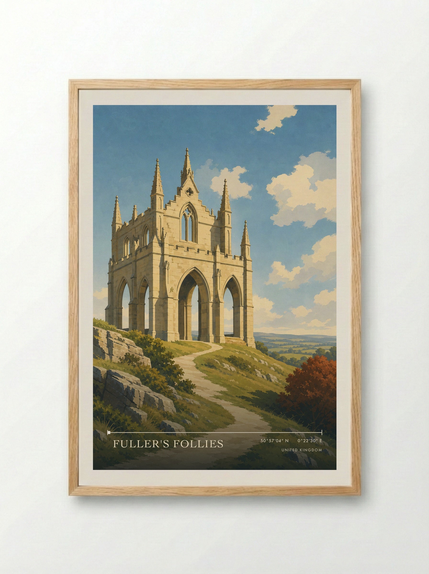 Fuller's Follies United Kingdom Travel Poster - Framed Print Wood