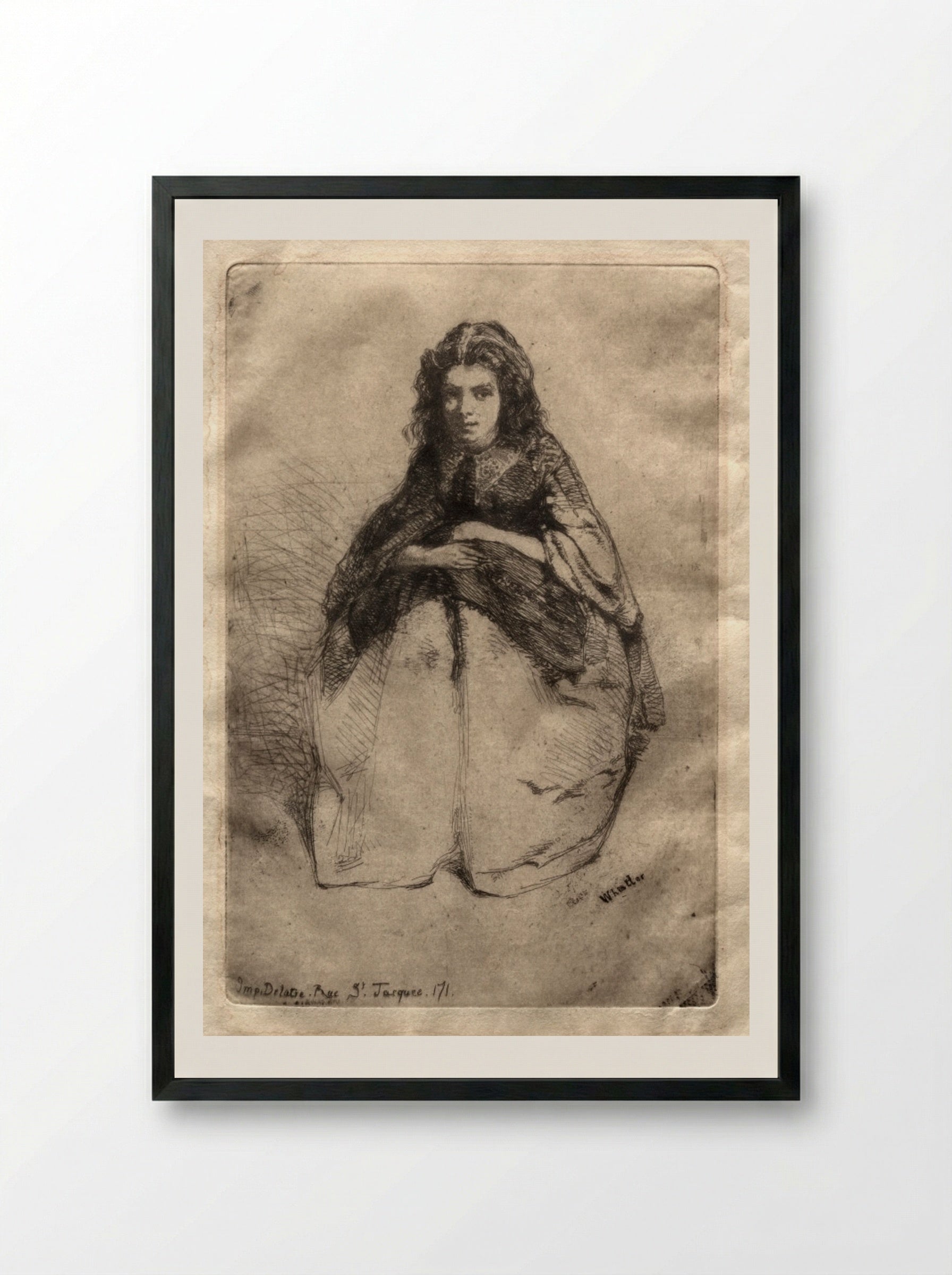 Fummette - James McNeill Whistler - Framed Print Black