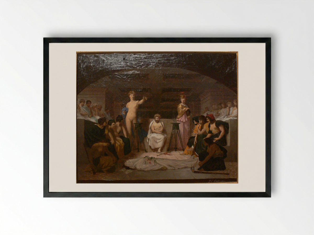 Funeral Wake - Jean-Léon Gérôme - Framed Print Black