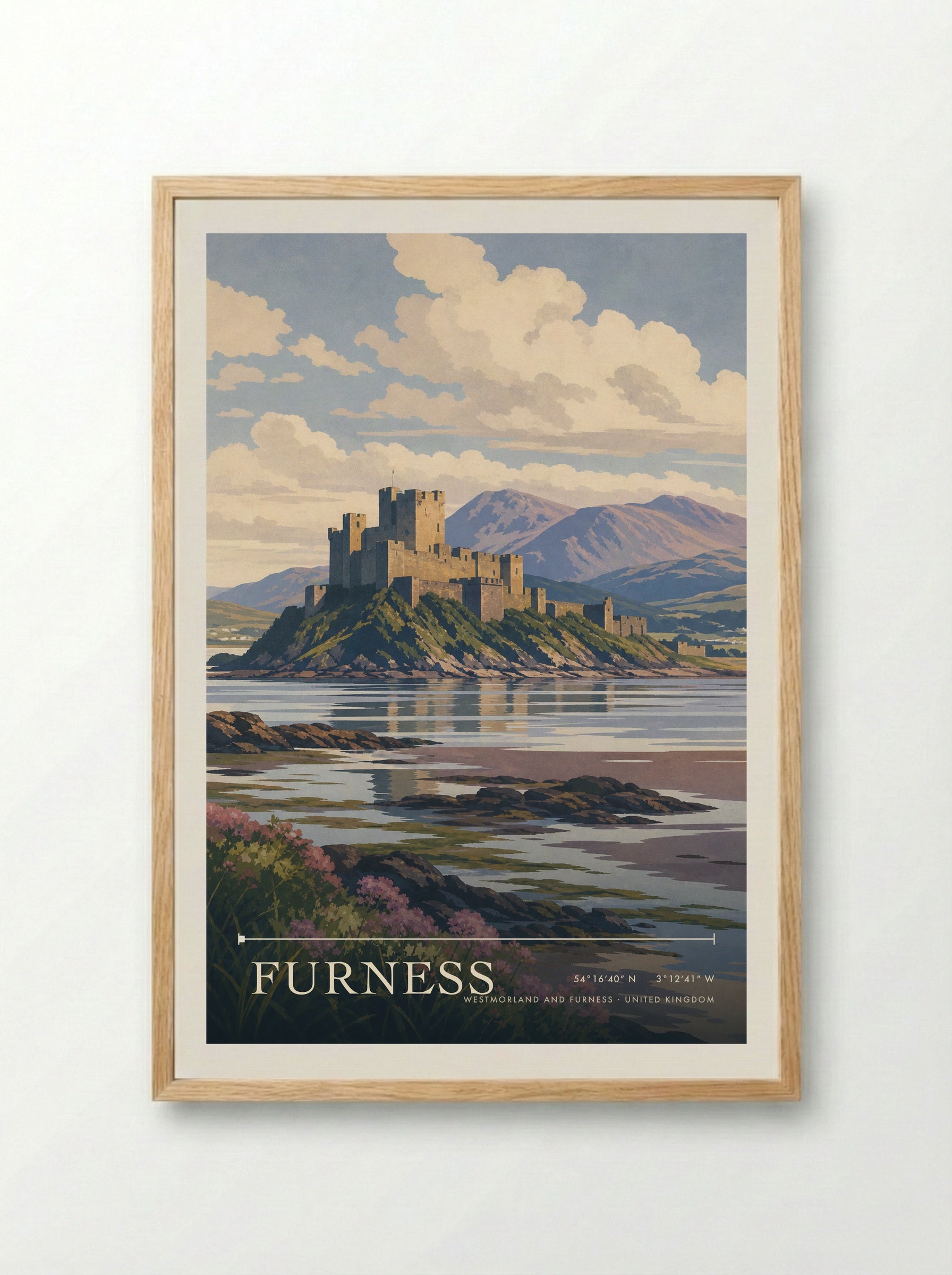 Furness Westmorland and Furness United Kingdom Travel Poster - Framed Print Wood