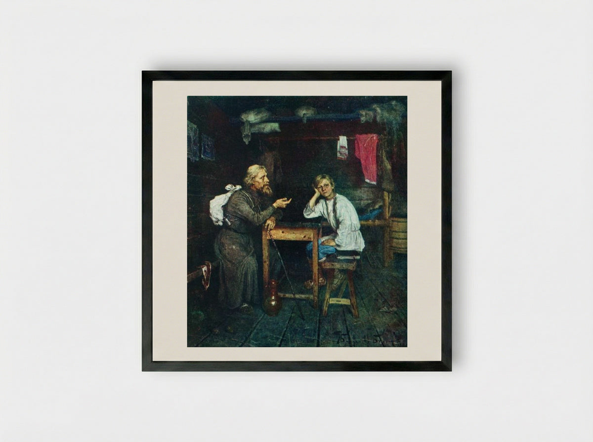 Future Monk - Nikolay Bogdanov-Belsky - Framed Print Black