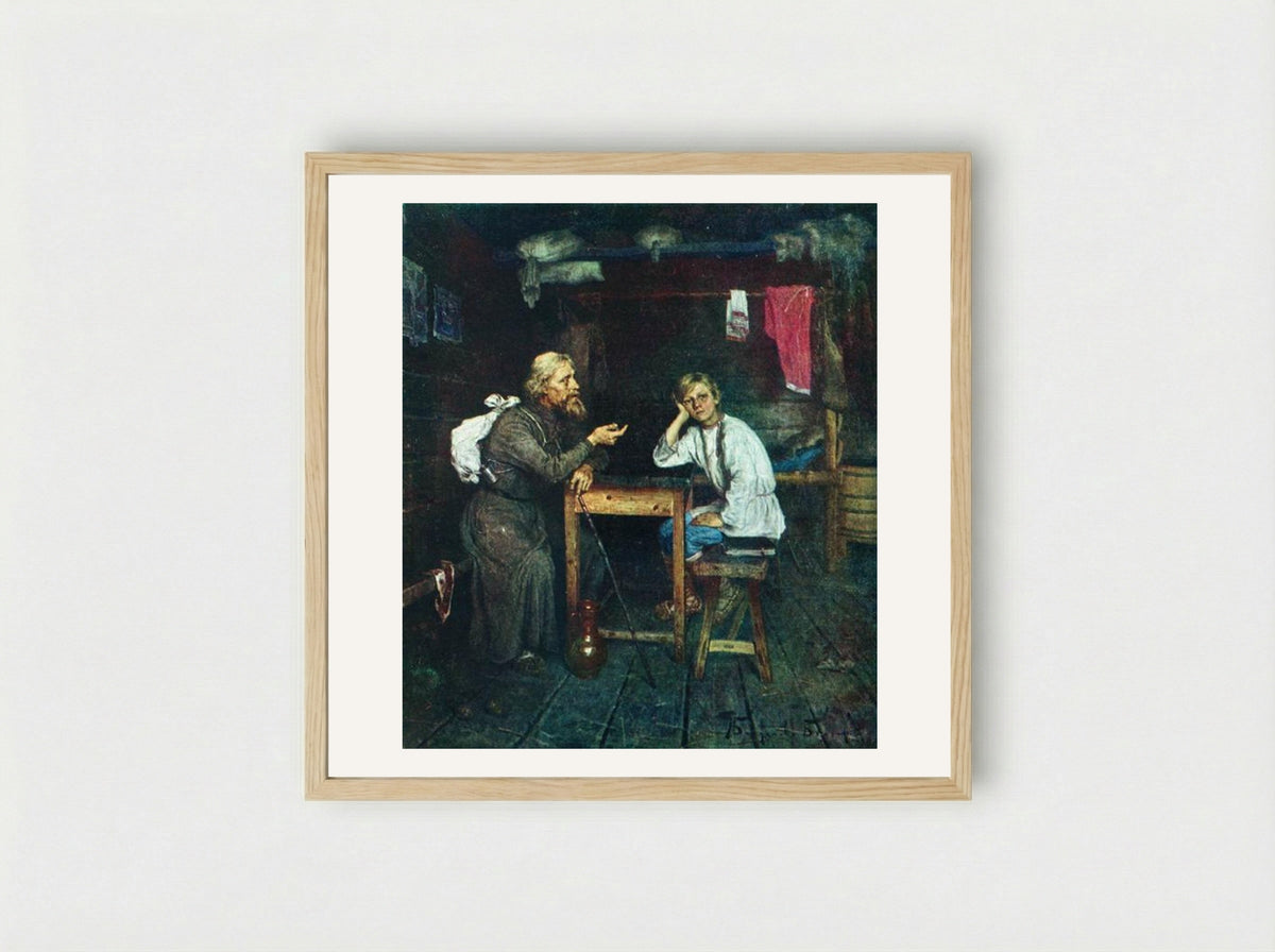 Future Monk - Nikolay Bogdanov-Belsky - Framed Print Wood
