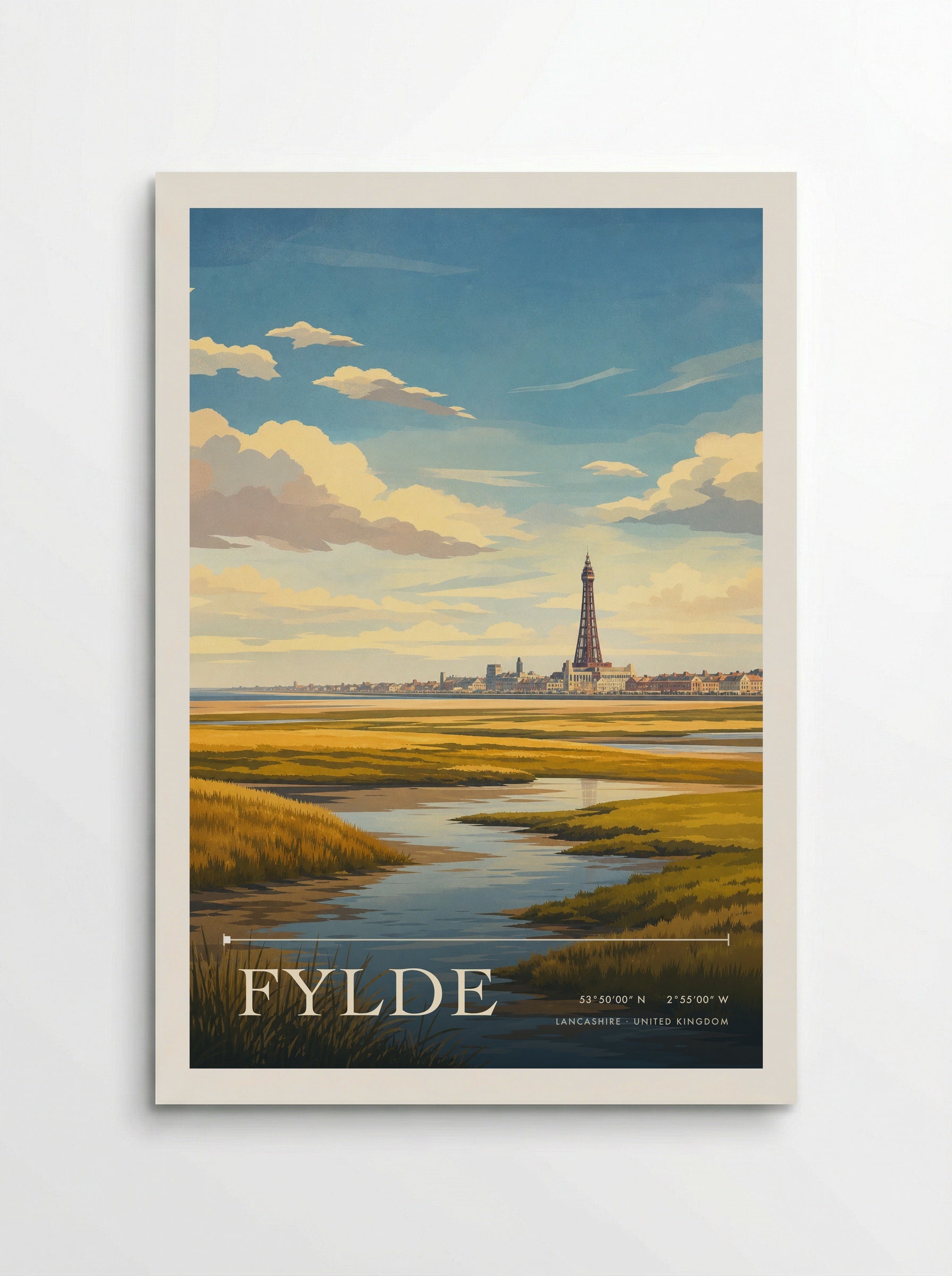 Fylde Lancashire United Kingdom Travel Poster - Poster